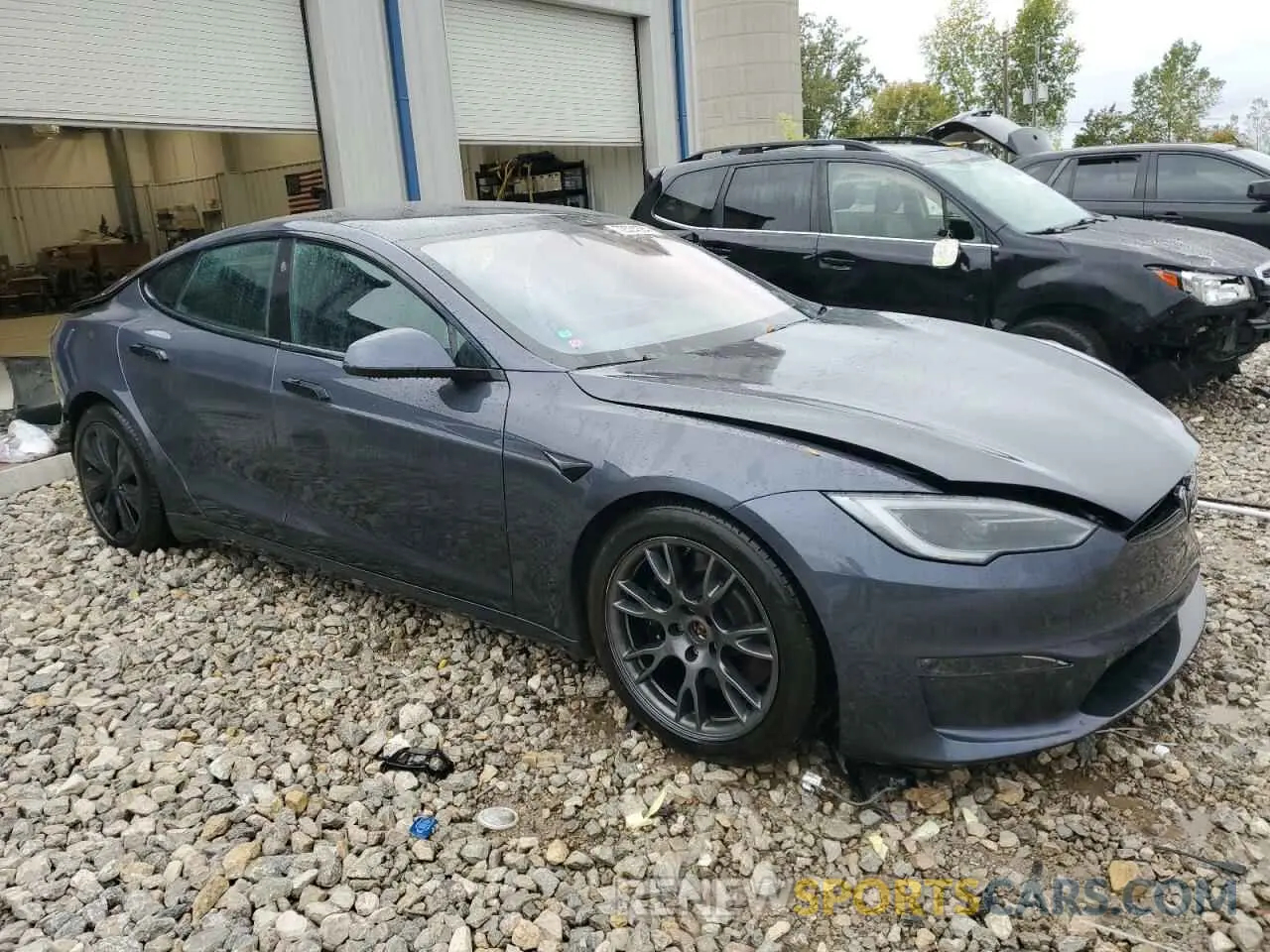 4 fotografías del automóvil dañado 5YJSA1E54NF477586 TESLA MODEL S 2022