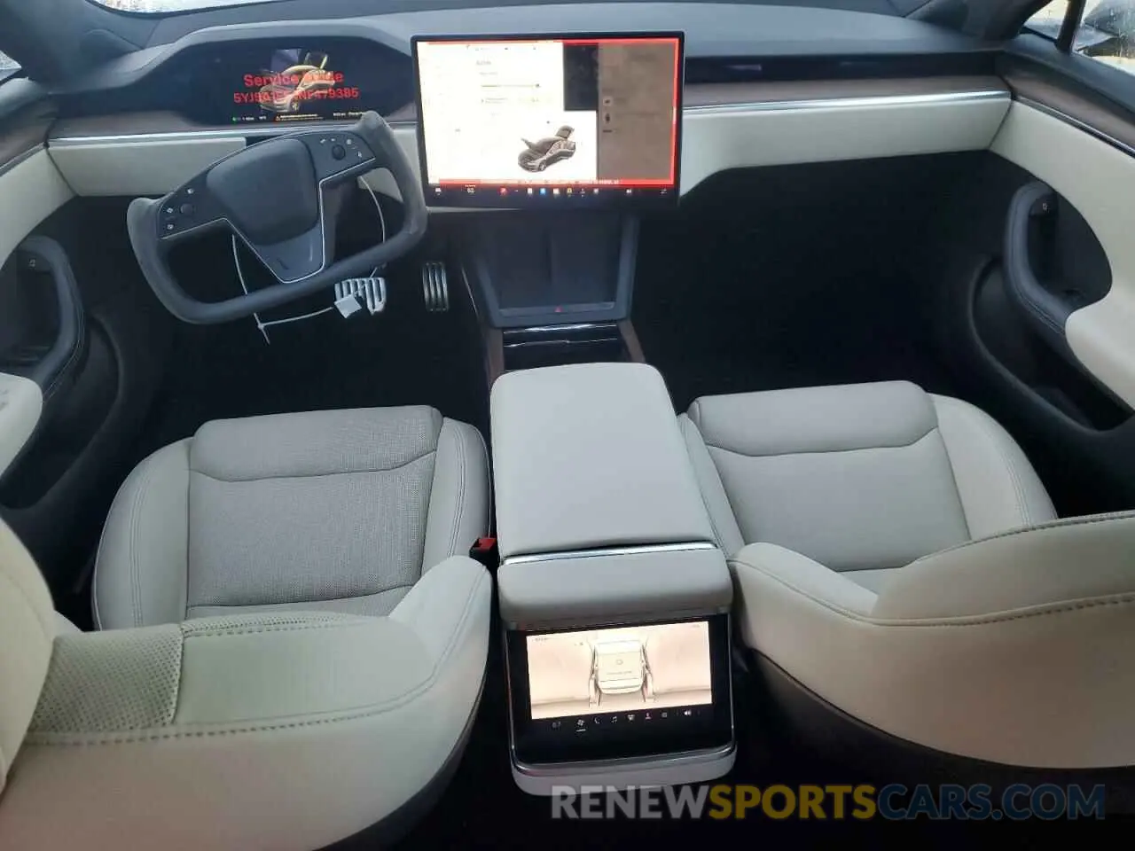 8 fotografías del automóvil dañado 5YJSA1E54NF479385 TESLA MODEL S 2022