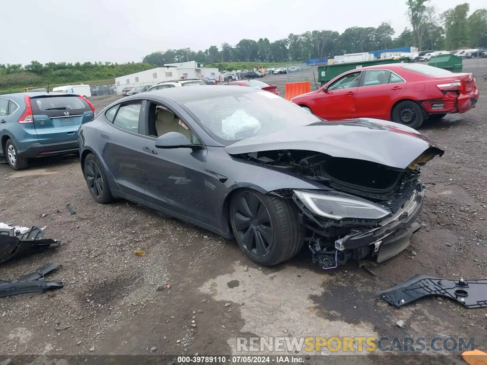 1 fotografías del automóvil dañado 5YJSA1E54NF490340 TESLA MODEL S 2022