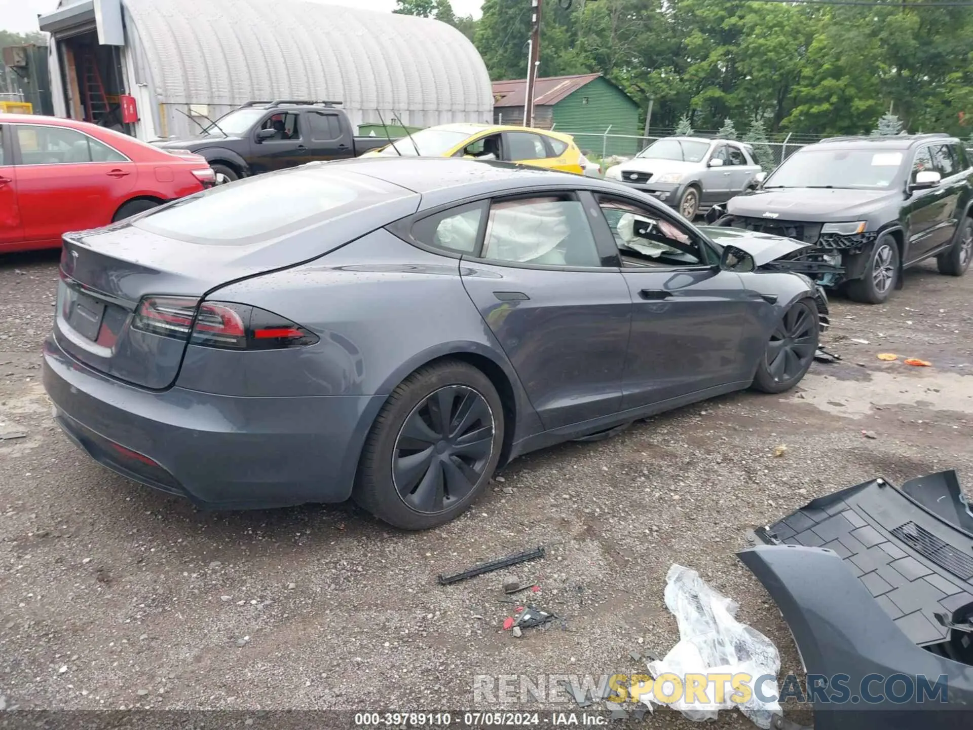 4 fotografías del automóvil dañado 5YJSA1E54NF490340 TESLA MODEL S 2022
