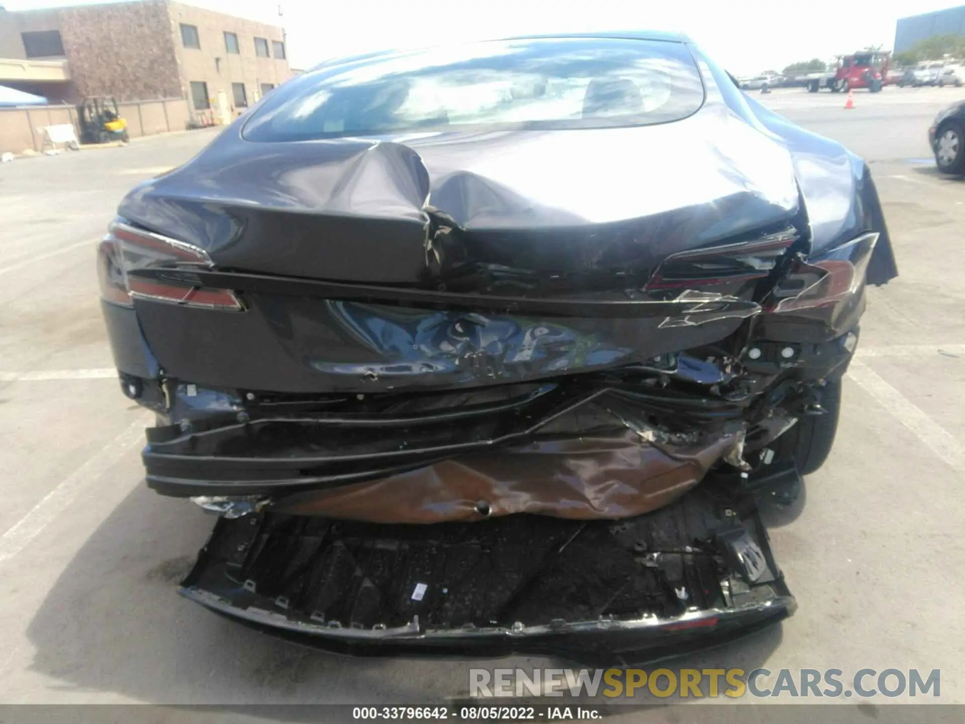 6 fotografías del automóvil dañado 5YJSA1E55NF461154 TESLA MODEL S 2022
