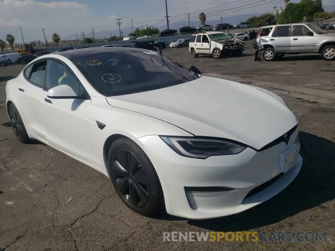 1 fotografías del automóvil dañado 5YJSA1E55NF467102 TESLA MODEL S 2022
