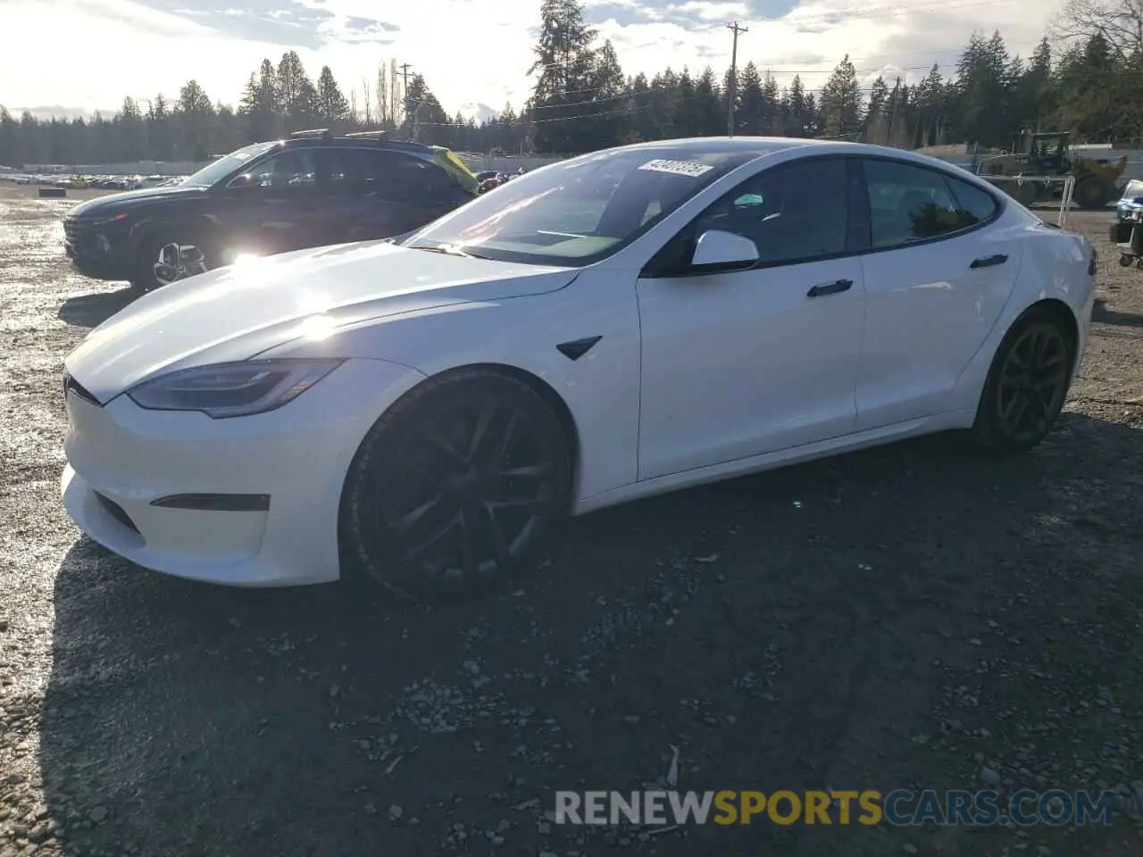 1 fotografías del automóvil dañado 5YJSA1E55NF470534 TESLA MODEL S 2022