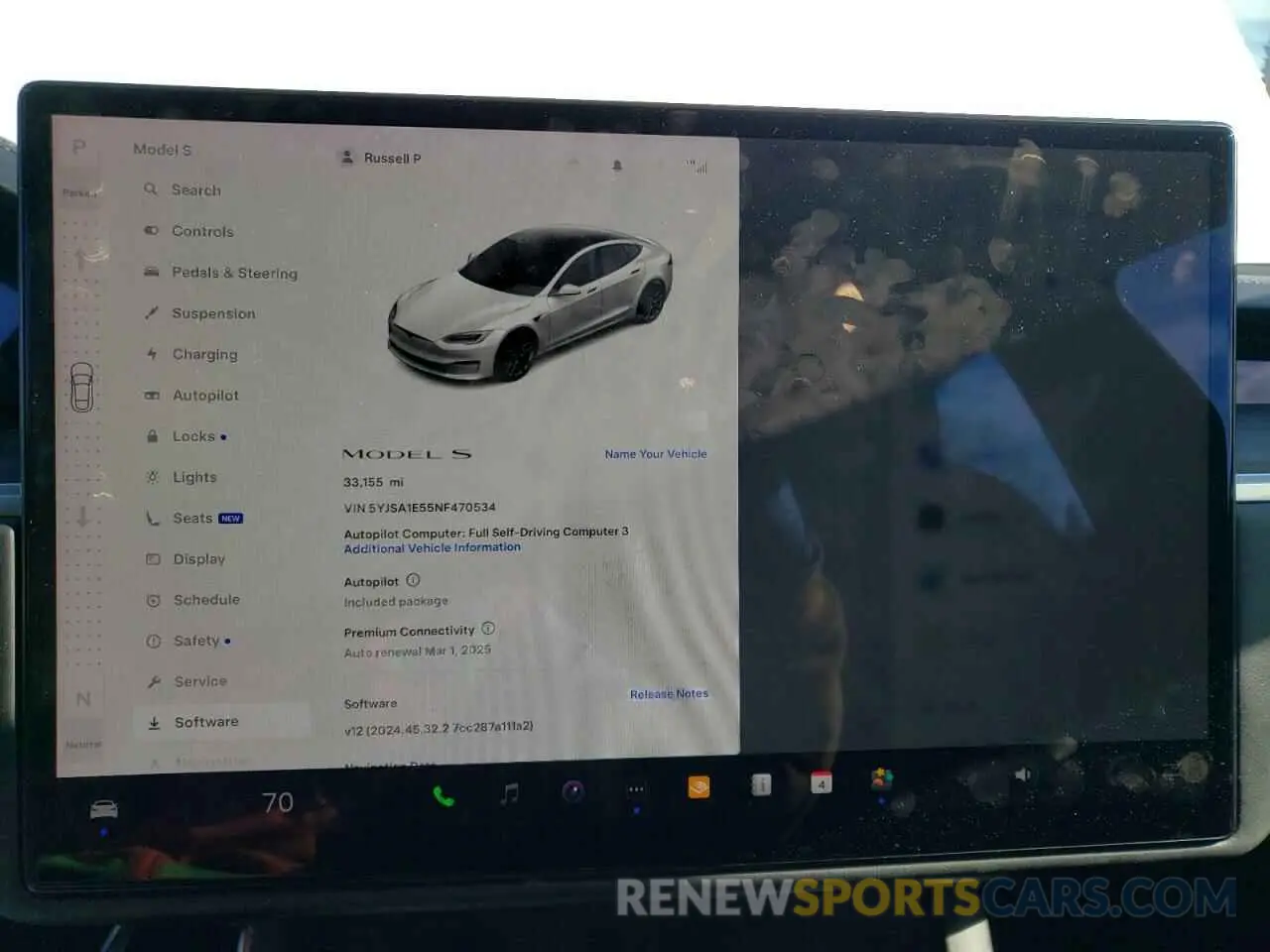 9 fotografías del automóvil dañado 5YJSA1E55NF470534 TESLA MODEL S 2022