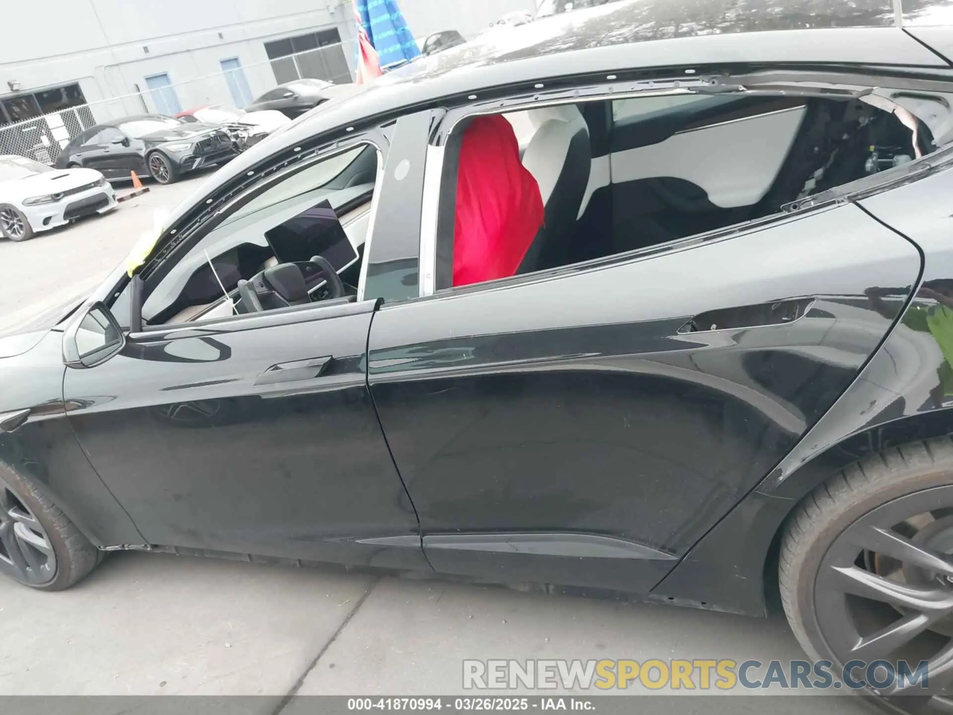 15 fotografías del automóvil dañado 5YJSA1E55NF474342 TESLA MODEL S 2022
