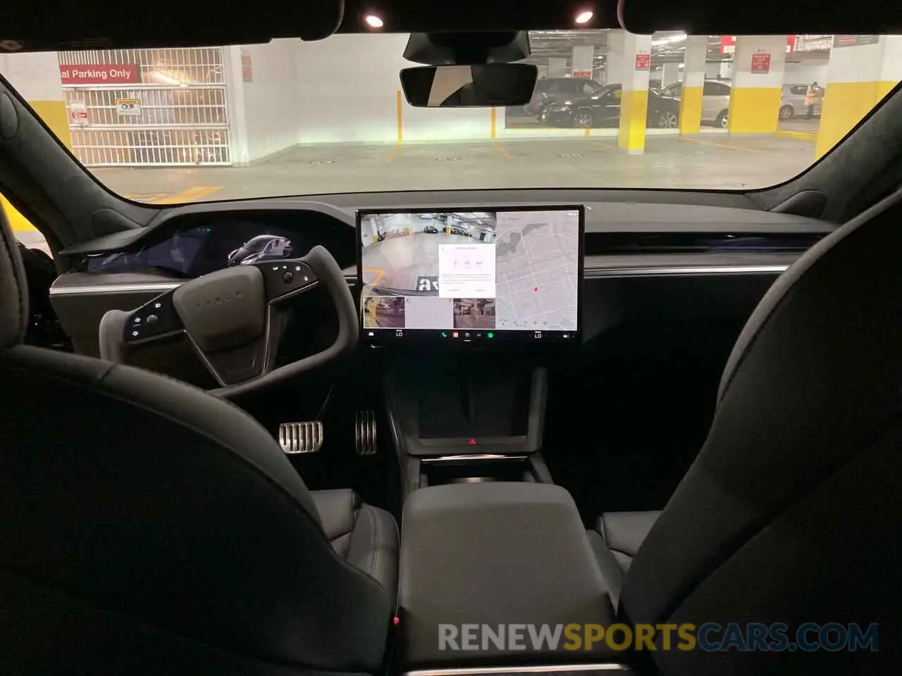 9 fotografías del automóvil dañado 5YJSA1E55NF482523 TESLA MODEL S 2022