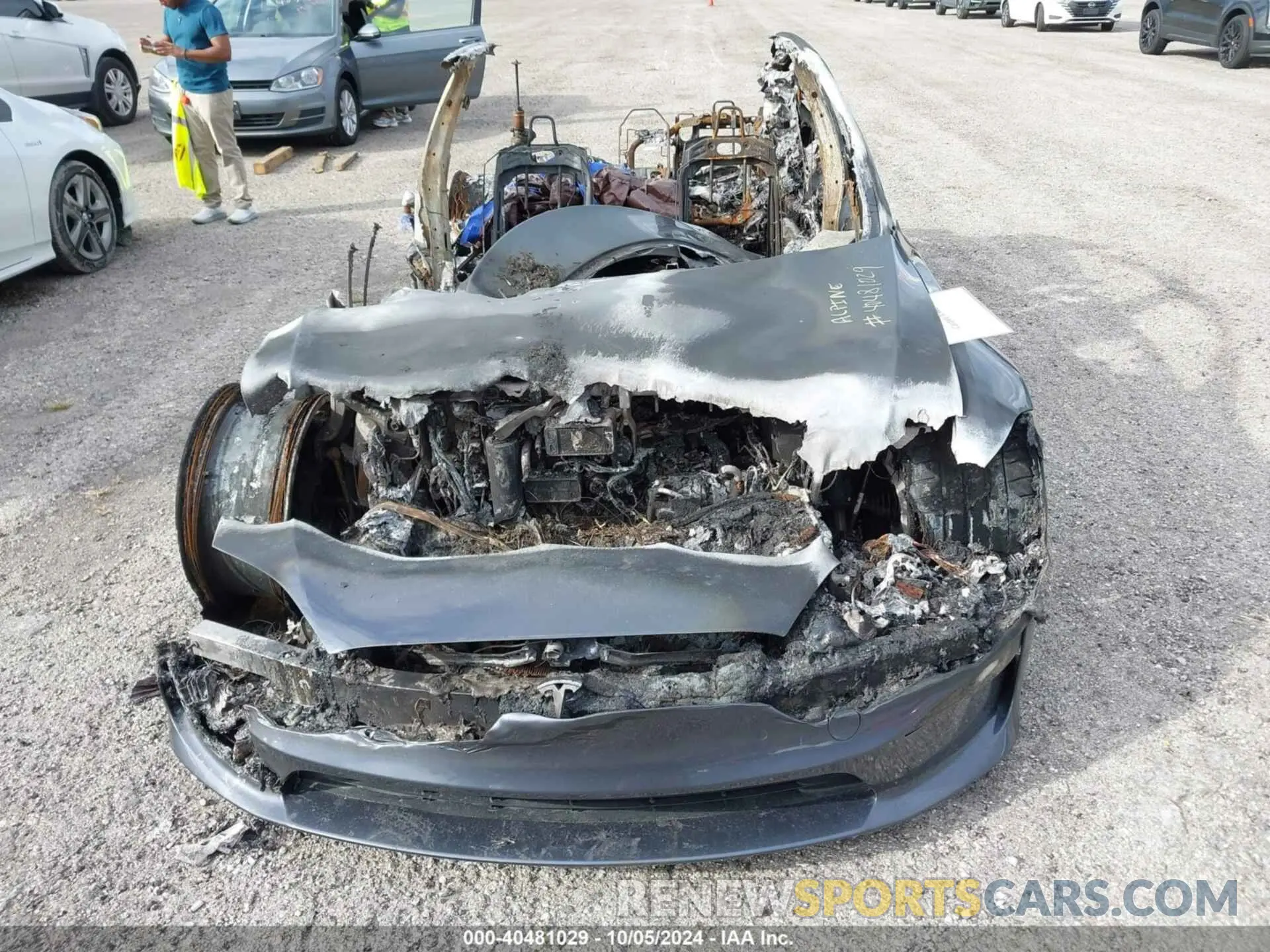 11 fotografías del automóvil dañado 5YJSA1E56NF476195 TESLA MODEL S 2022