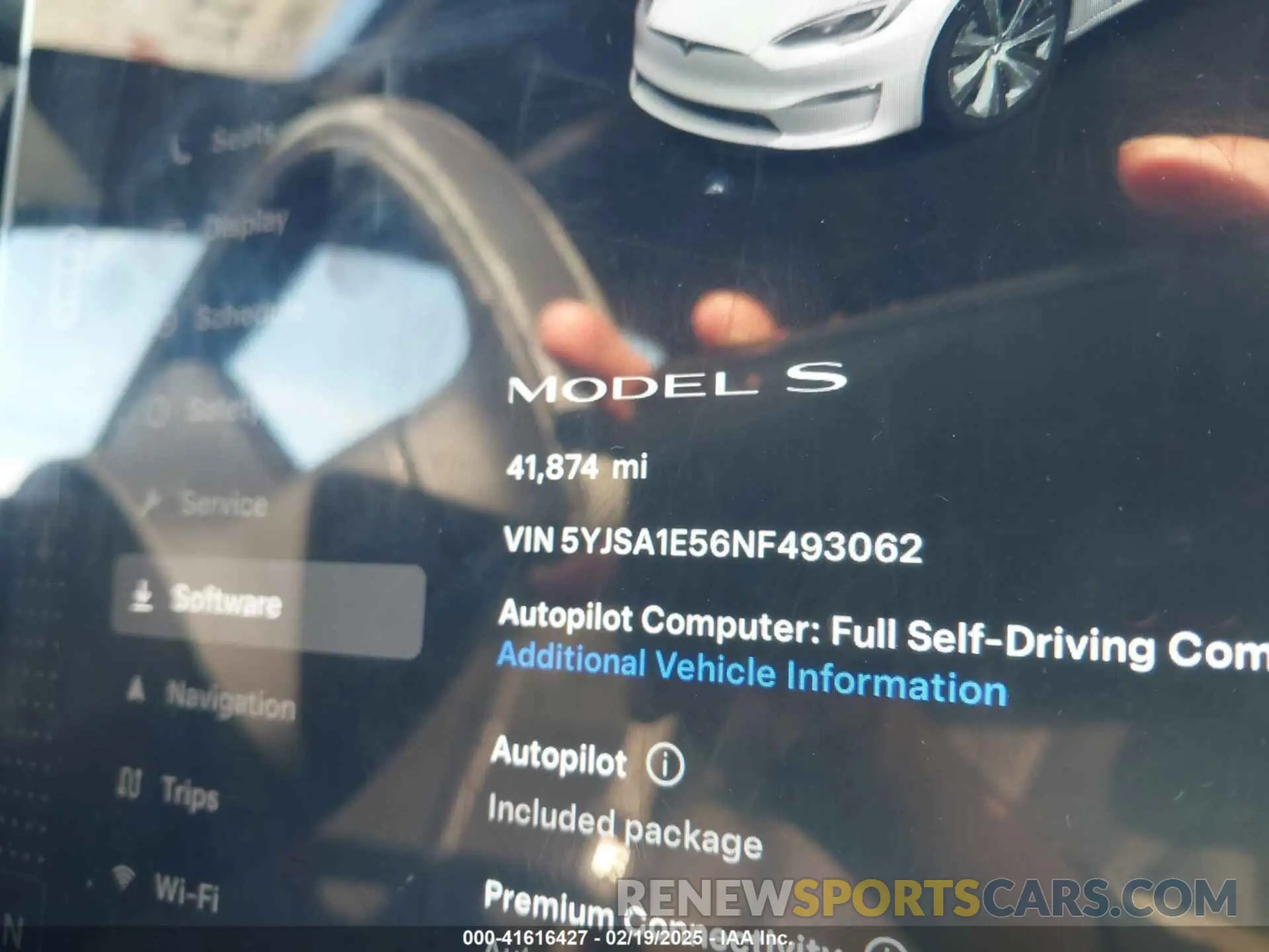 14 fotografías del automóvil dañado 5YJSA1E56NF493062 TESLA MODEL S 2022