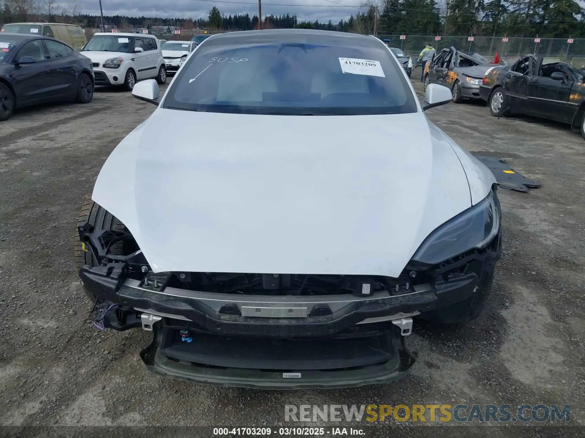 13 fotografías del automóvil dañado 5YJSA1E57NF473970 TESLA MODEL S 2022