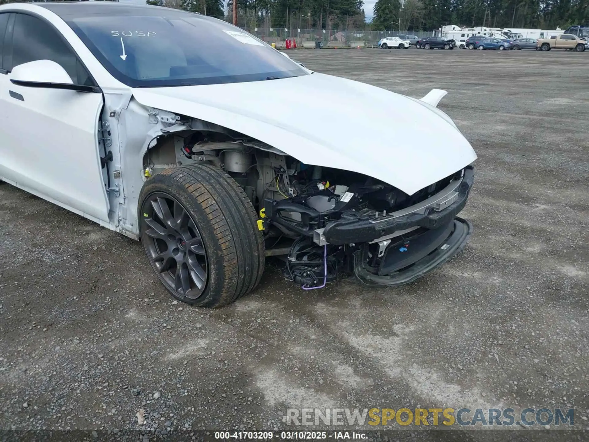 6 fotografías del automóvil dañado 5YJSA1E57NF473970 TESLA MODEL S 2022