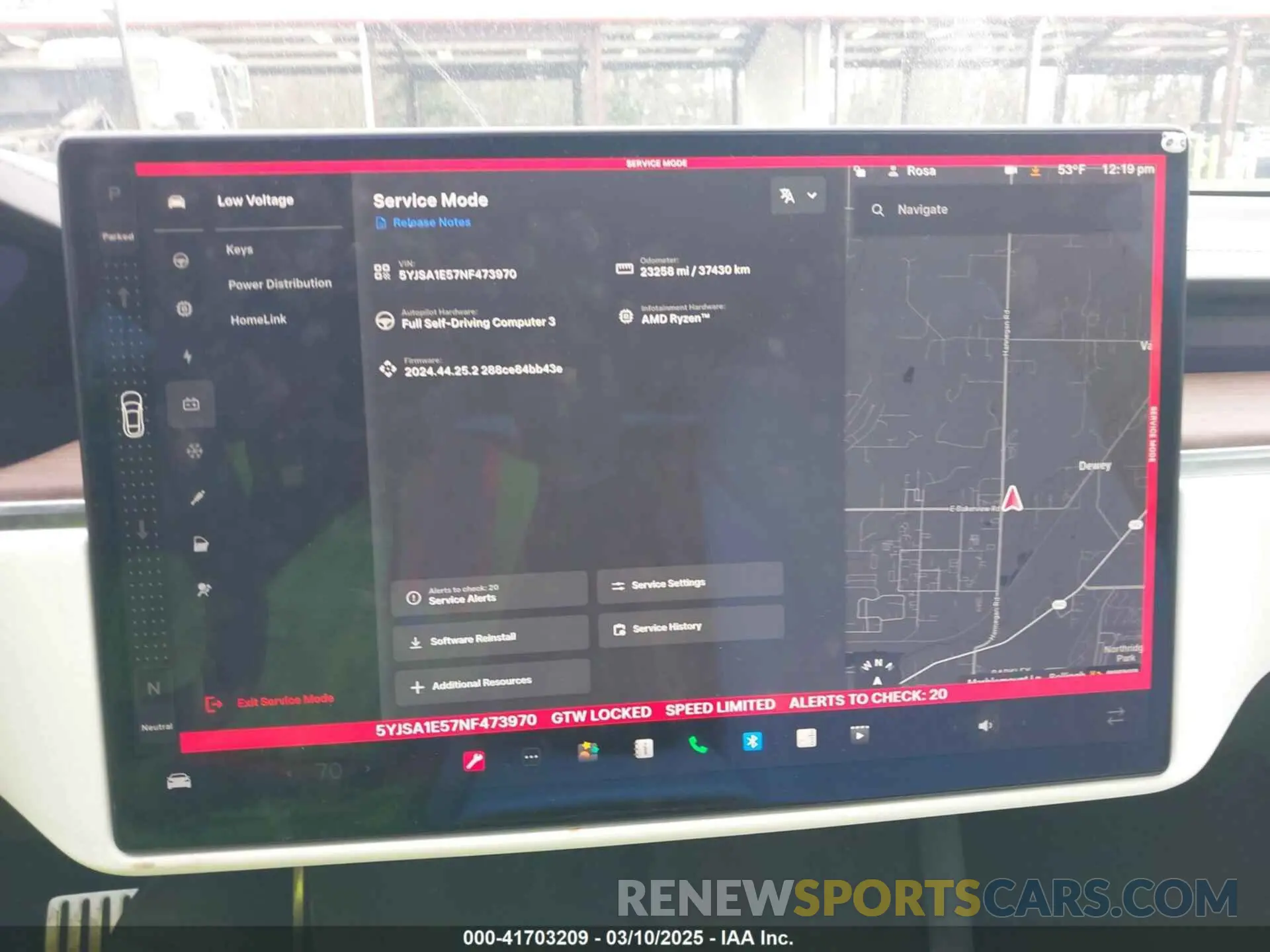 7 fotografías del automóvil dañado 5YJSA1E57NF473970 TESLA MODEL S 2022