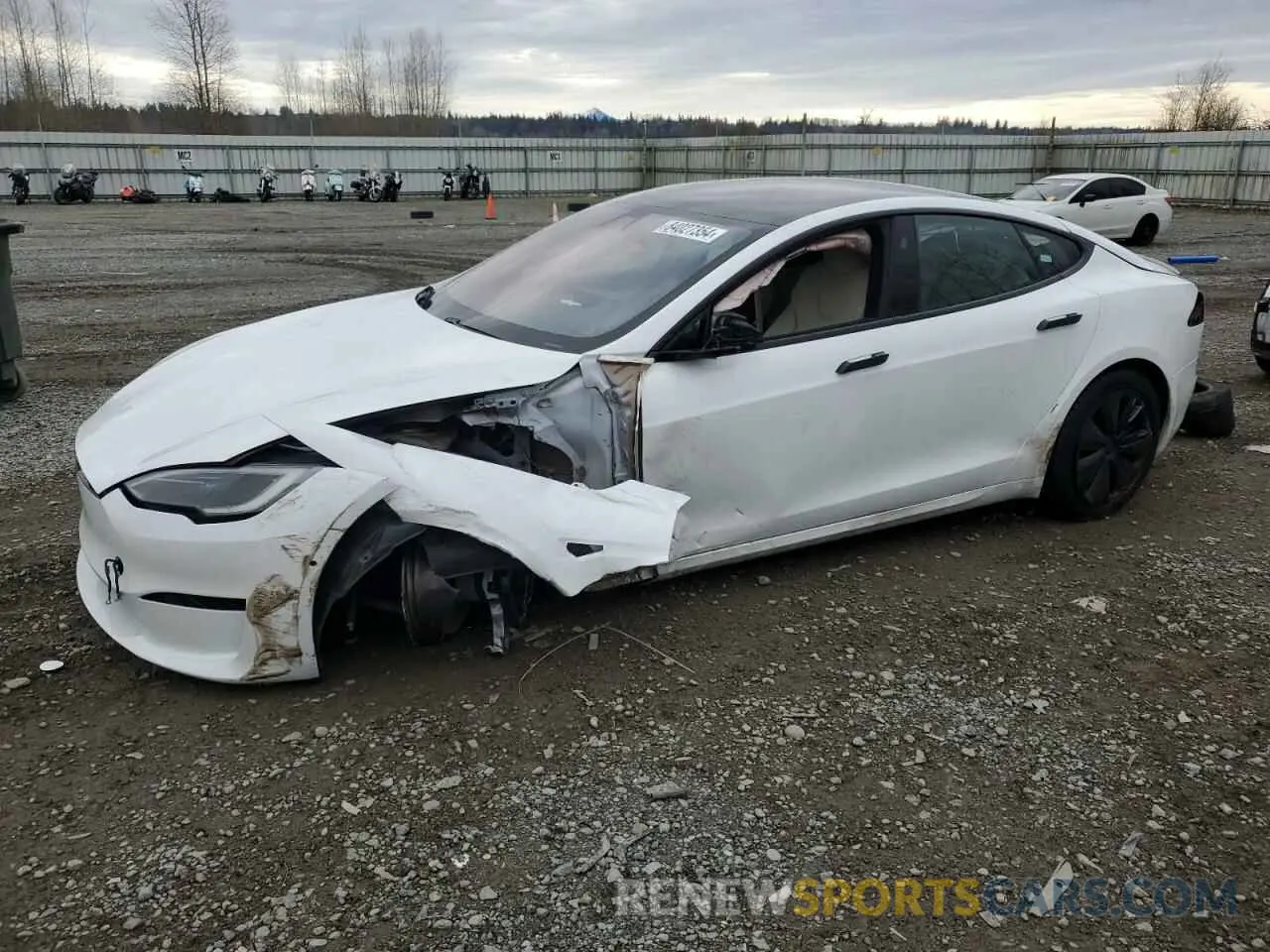 1 fotografías del automóvil dañado 5YJSA1E57NF483351 TESLA MODEL S 2022
