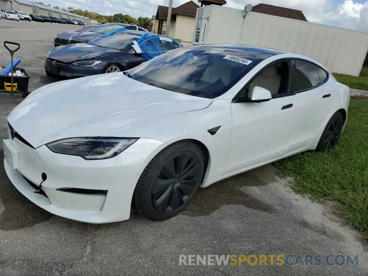 1 fotografías del automóvil dañado 5YJSA1E57NF487464 TESLA MODEL S 2022