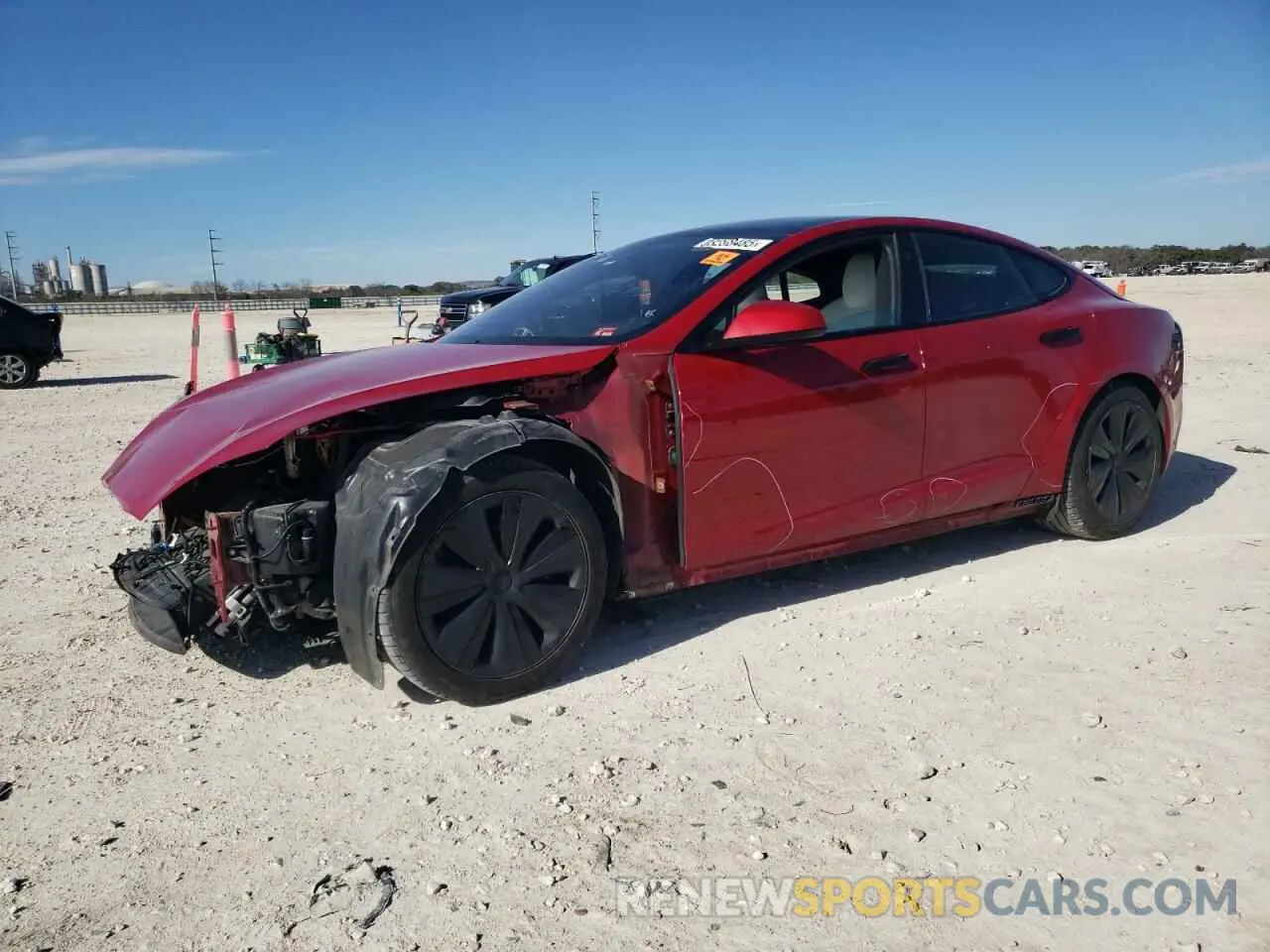 1 fotografías del automóvil dañado 5YJSA1E57NF488727 TESLA MODEL S 2022
