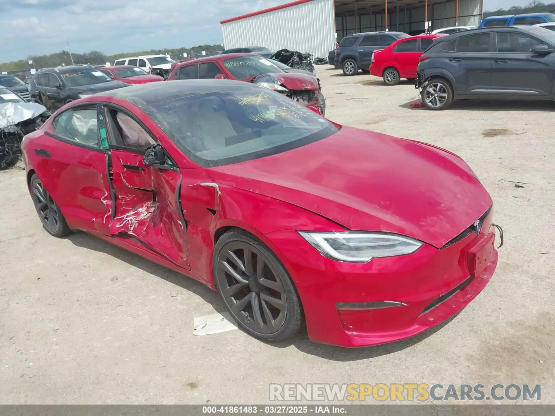1 fotografías del automóvil dañado 5YJSA1E58NF463643 TESLA MODEL S 2022