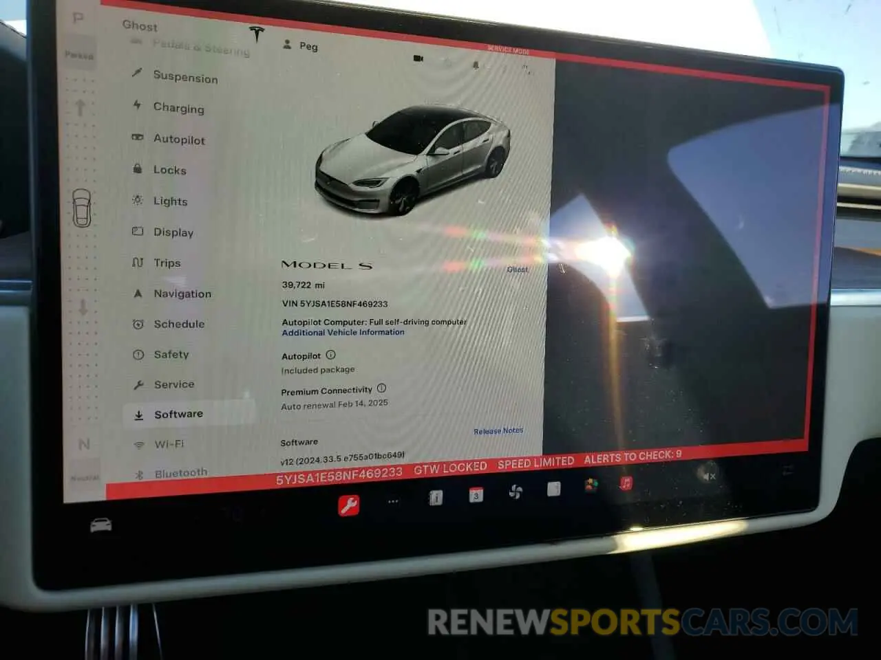 9 fotografías del automóvil dañado 5YJSA1E58NF469233 TESLA MODEL S 2022