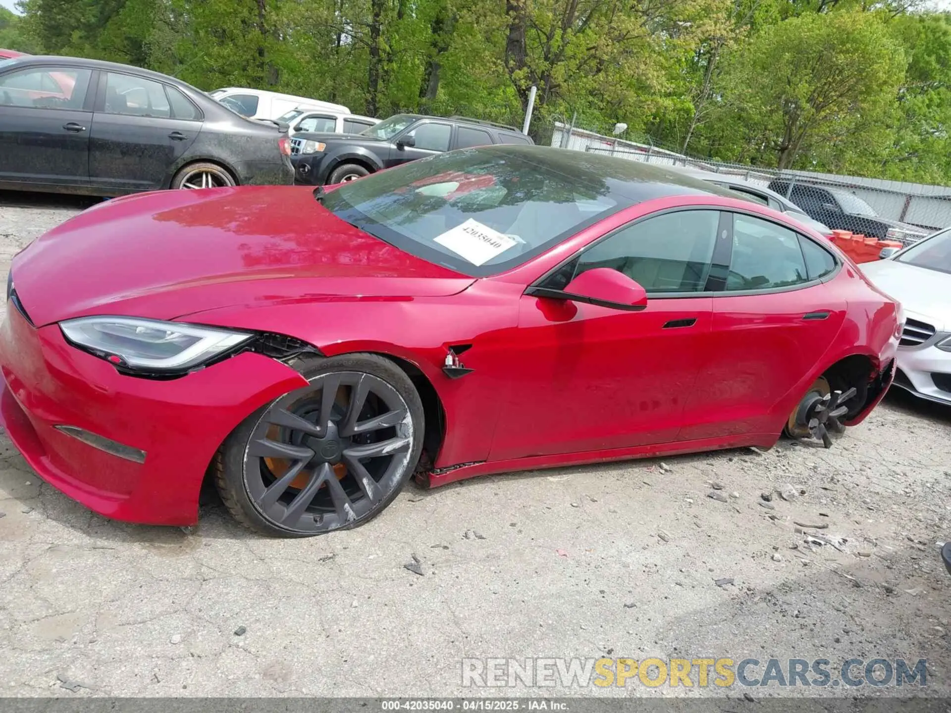 14 fotografías del automóvil dañado 5YJSA1E58NF470737 TESLA MODEL S 2022