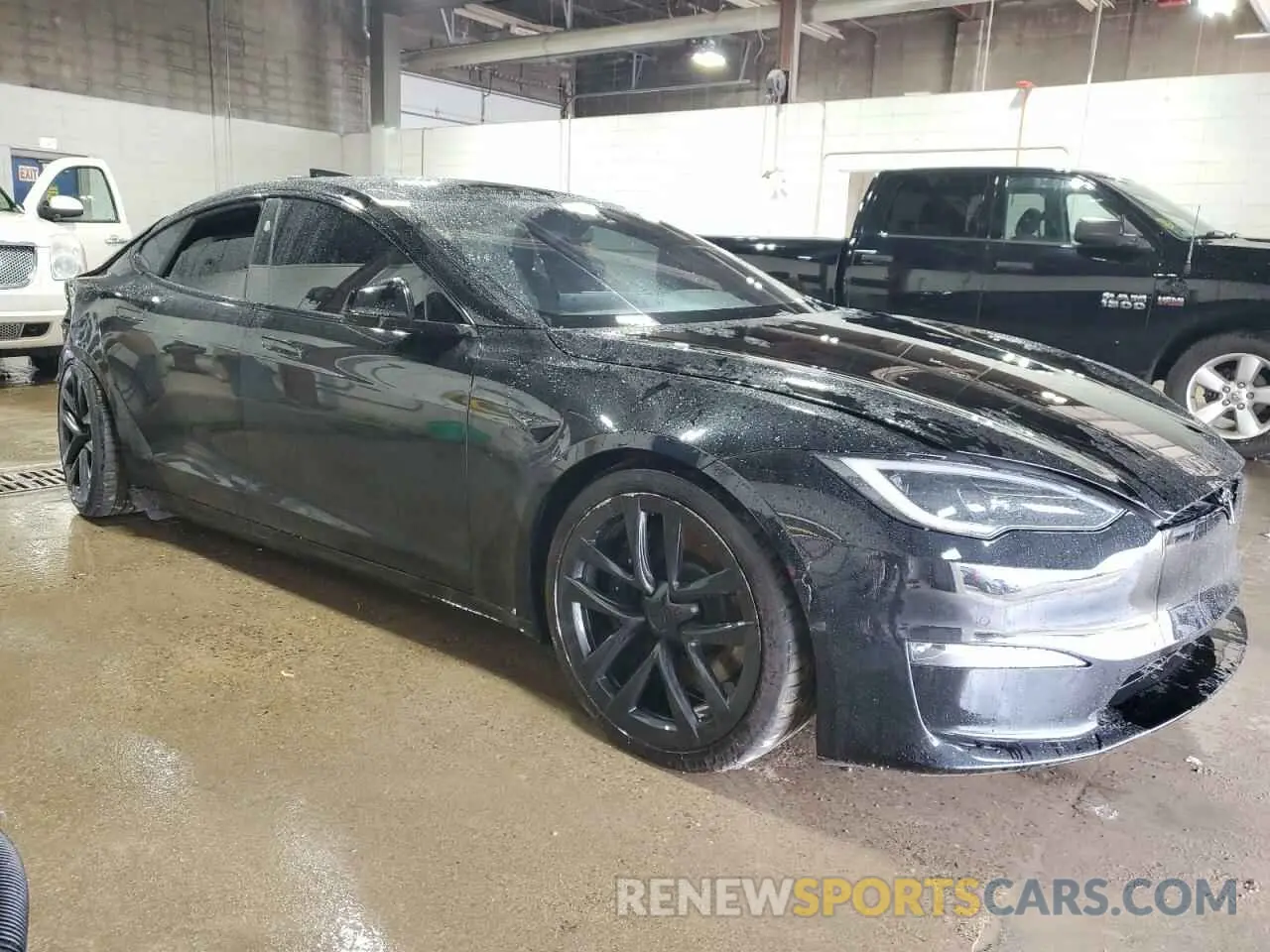 4 fotografías del automóvil dañado 5YJSA1E58NF478370 TESLA MODEL S 2022