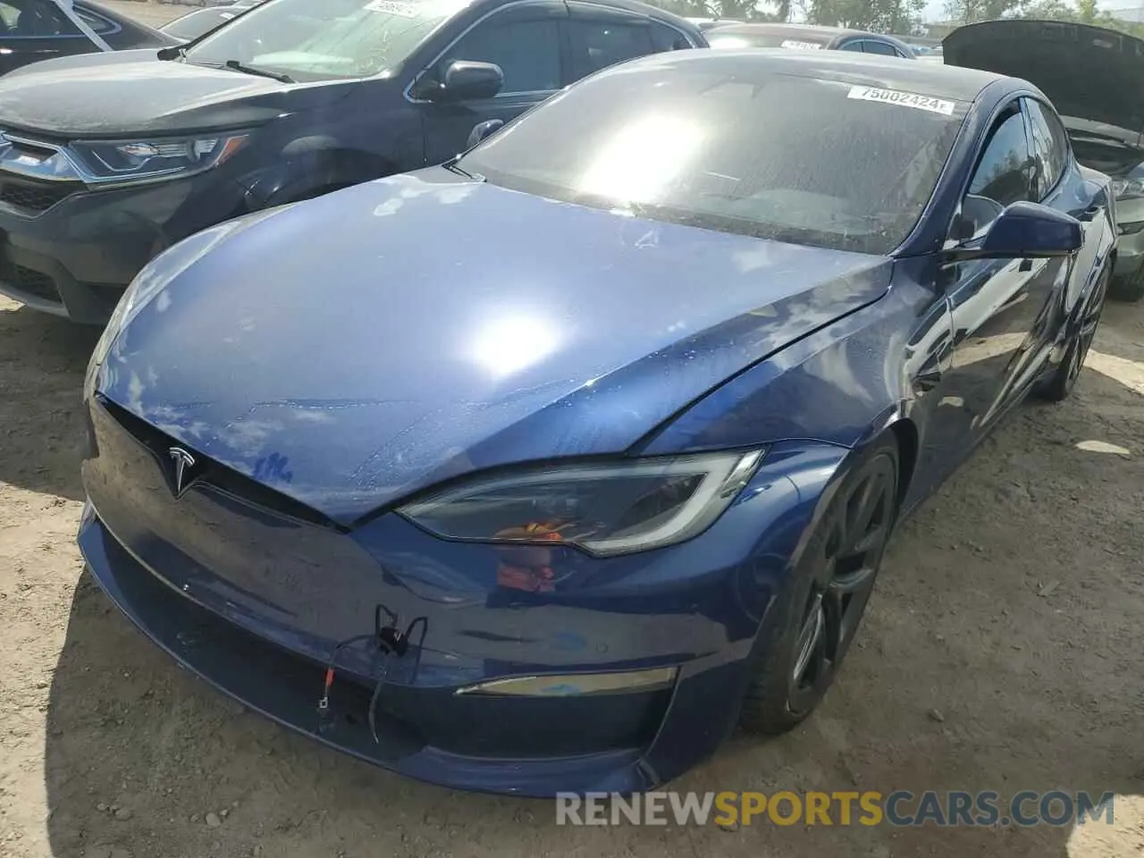 1 fotografías del automóvil dañado 5YJSA1E58NF486999 TESLA MODEL S 2022