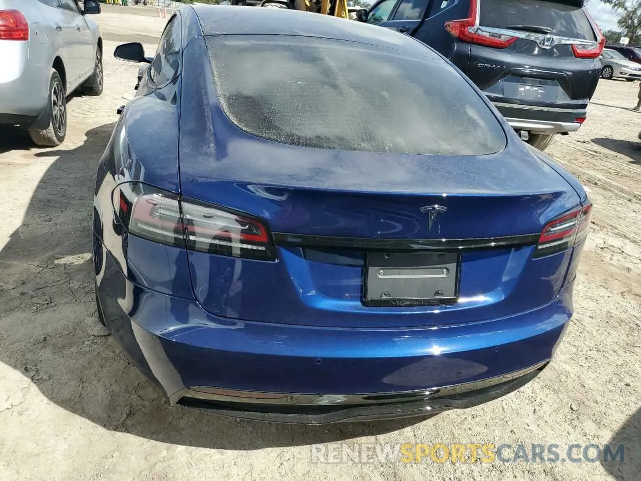 6 fotografías del automóvil dañado 5YJSA1E58NF486999 TESLA MODEL S 2022