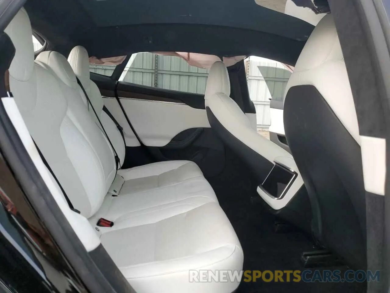 10 fotografías del automóvil dañado 5YJSA1E58NF487215 TESLA MODEL S 2022