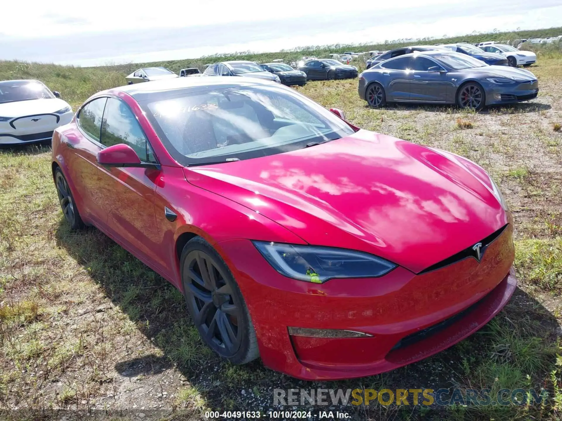 1 fotografías del automóvil dañado 5YJSA1E58NF487909 TESLA MODEL S 2022