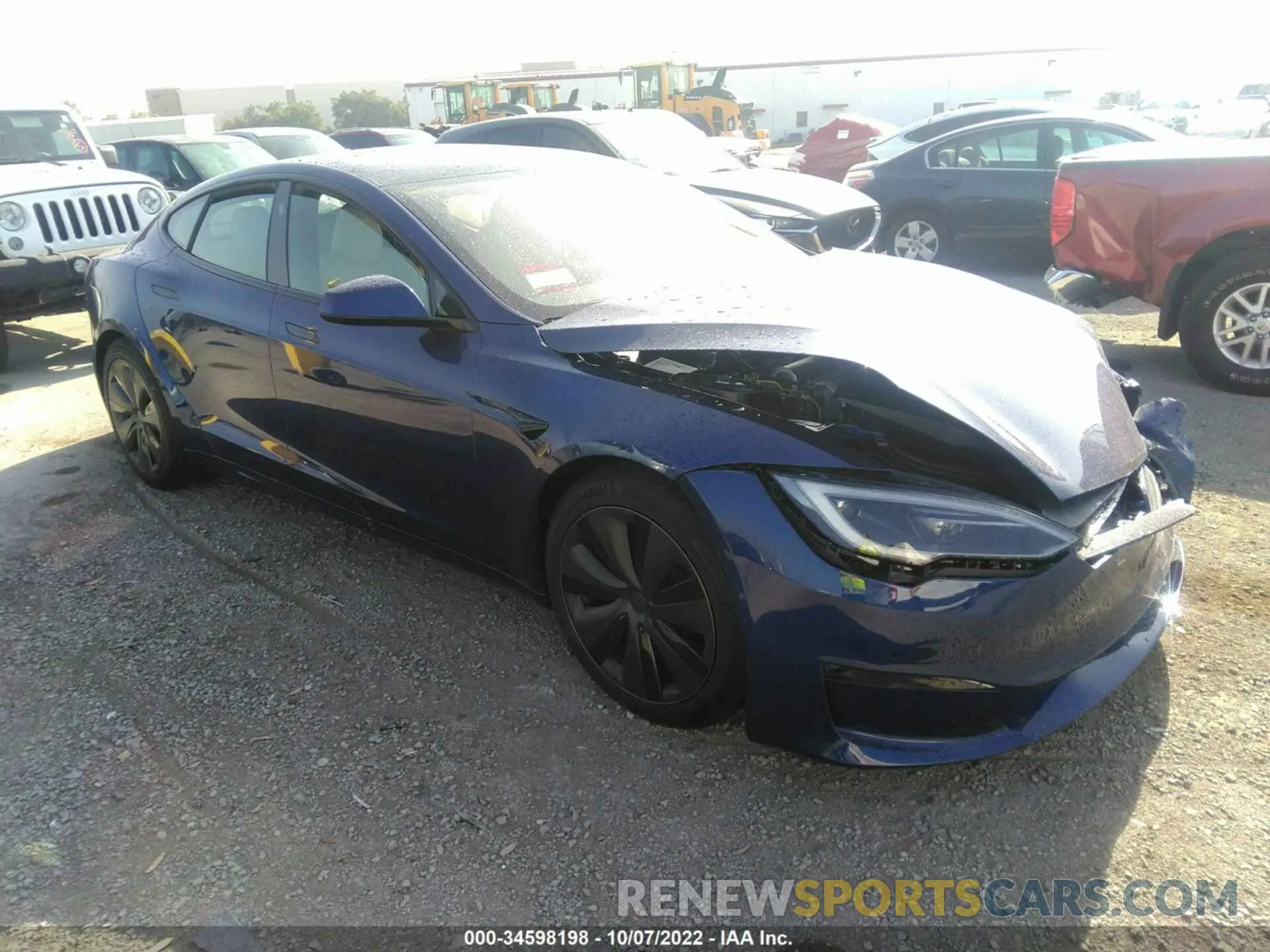 1 fotografías del automóvil dañado 5YJSA1E58NF492284 TESLA MODEL S 2022