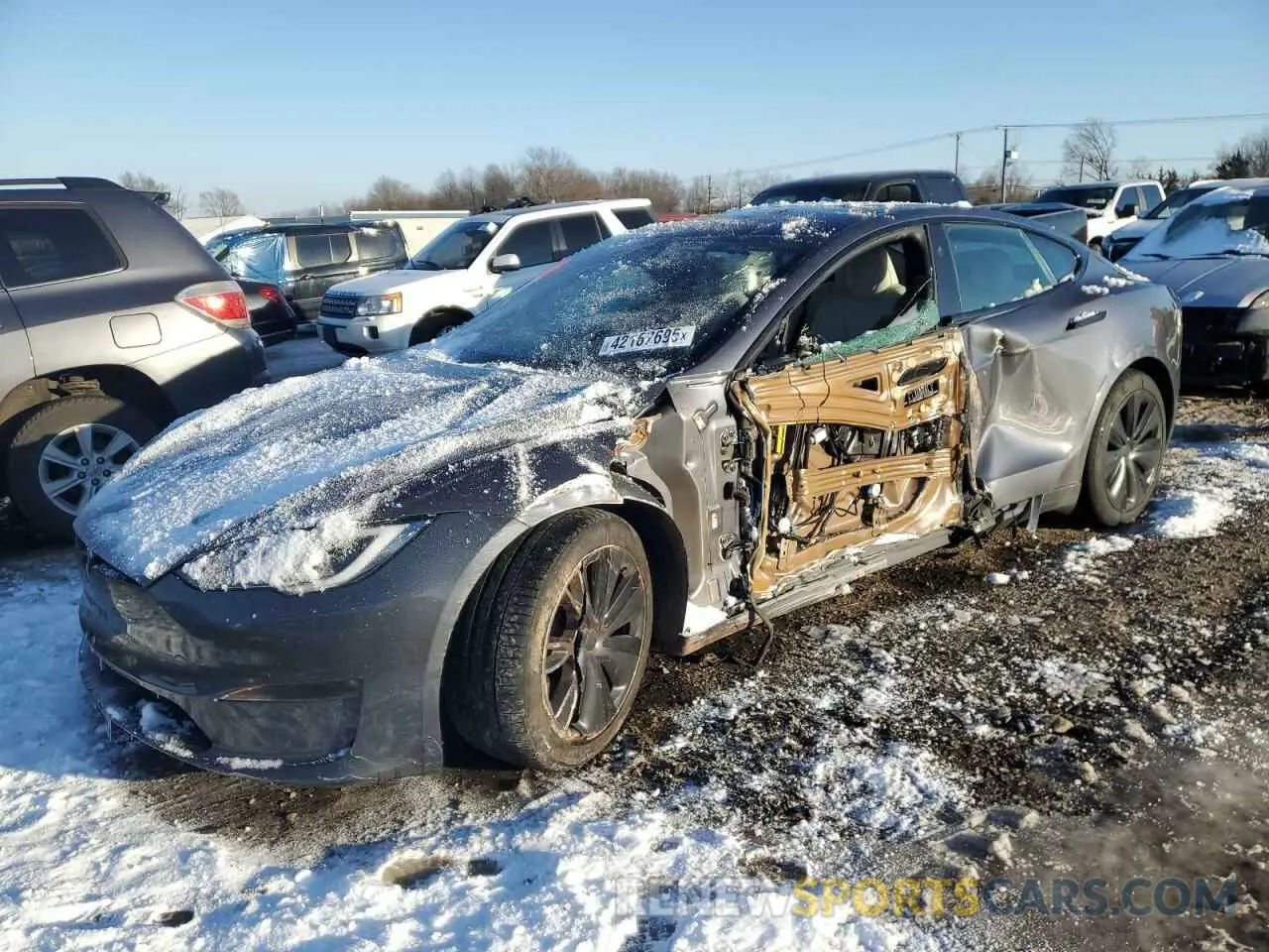 1 fotografías del automóvil dañado 5YJSA1E59NF486526 TESLA MODEL S 2022