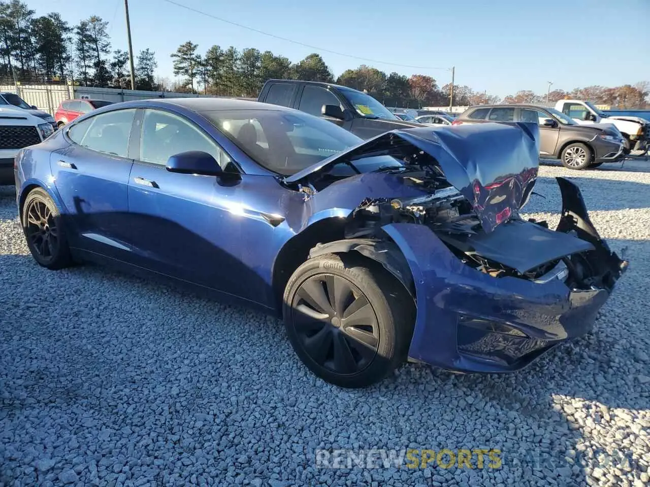4 fotografías del automóvil dañado 5YJSA1E59NF493119 TESLA MODEL S 2022