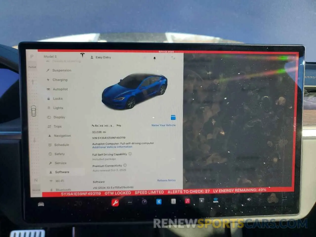 9 fotografías del automóvil dañado 5YJSA1E59NF493119 TESLA MODEL S 2022