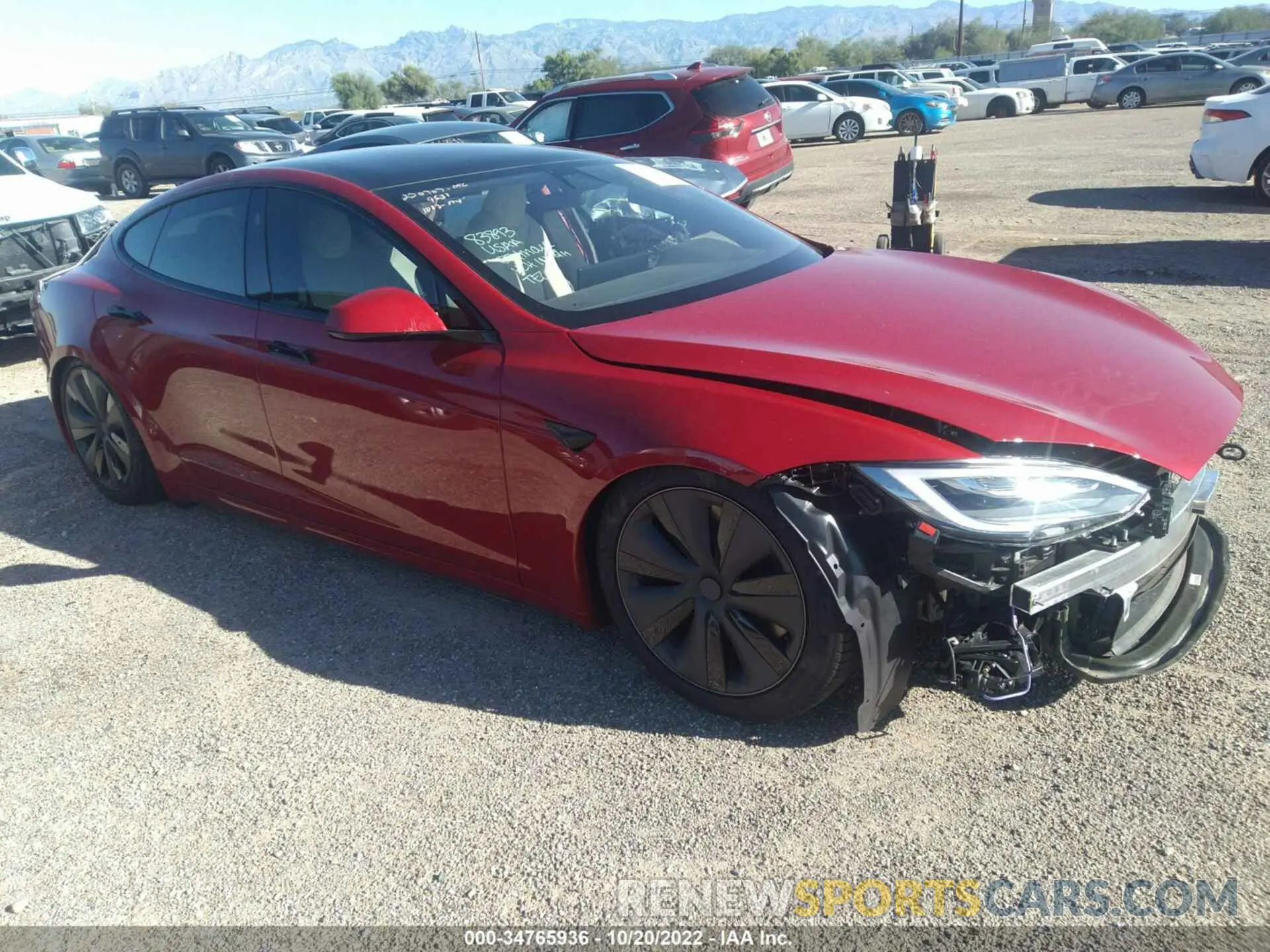 1 fotografías del automóvil dañado 5YJSA1E5XNF459531 TESLA MODEL S 2022