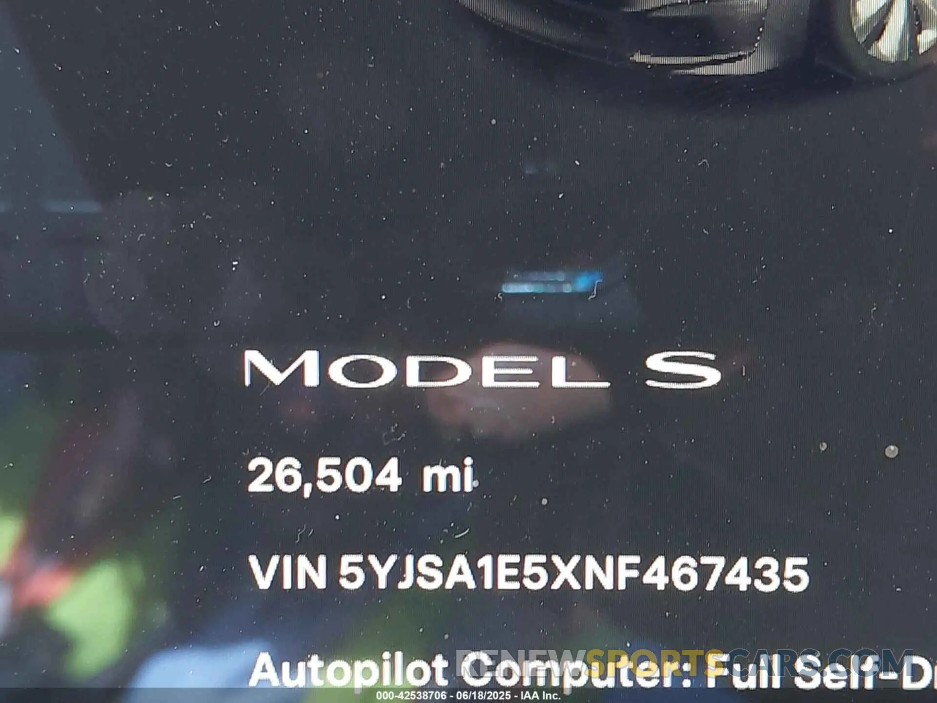 15 fotografías del automóvil dañado 5YJSA1E5XNF467435 TESLA MODEL S 2022