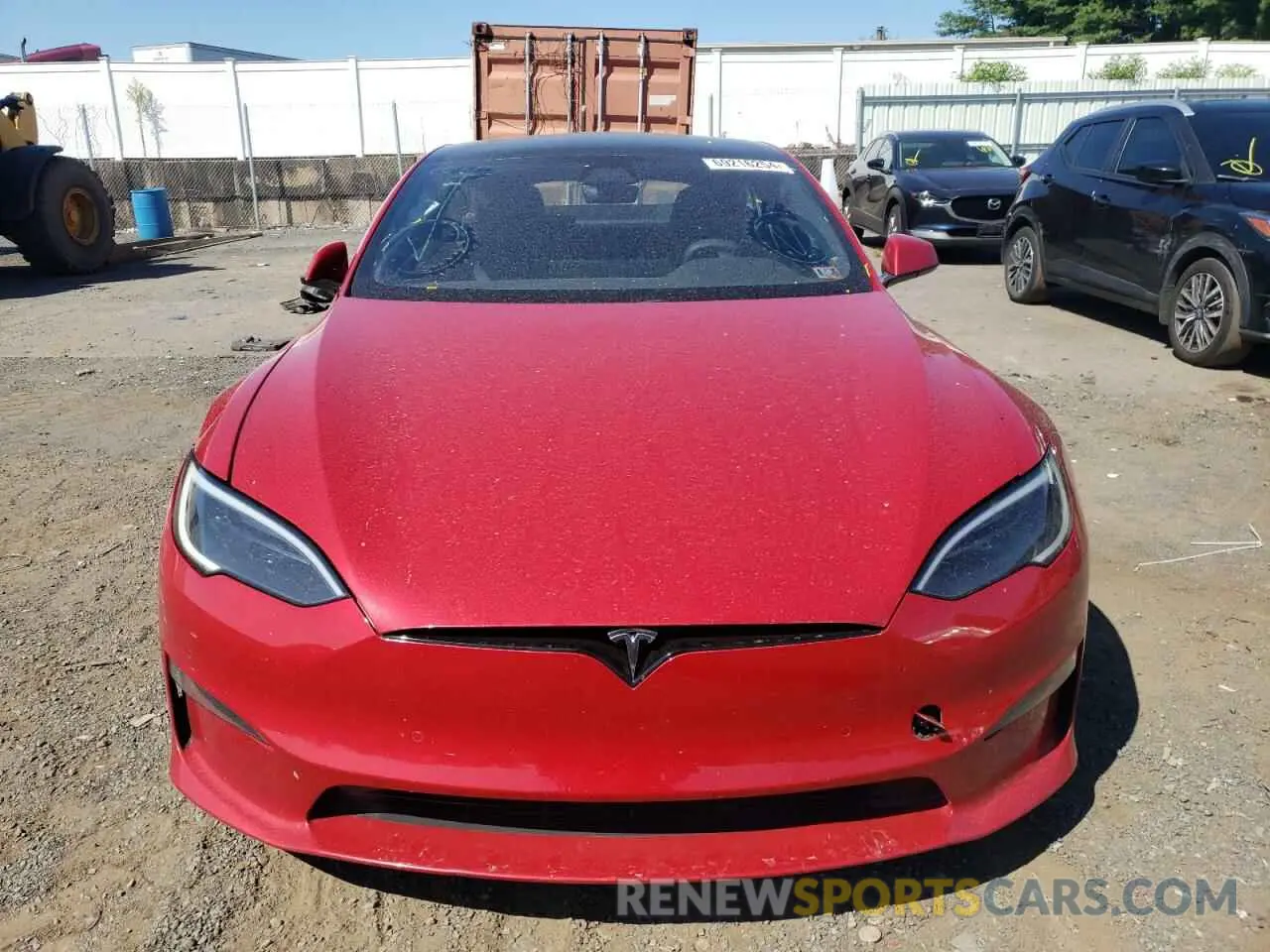 5 fotografías del automóvil dañado 5YJSA1E5XNF476118 TESLA MODEL S 2022