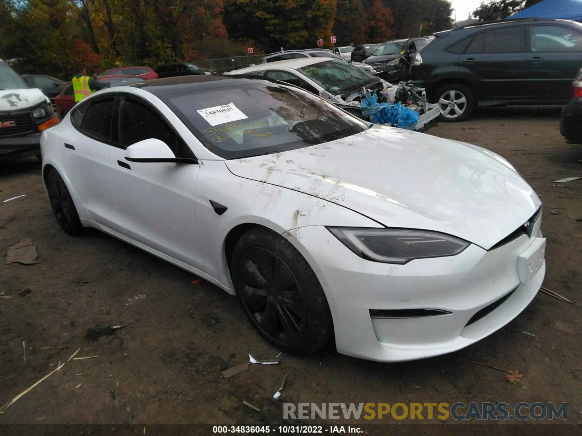 1 fotografías del automóvil dañado 5YJSA1E5XNF486423 TESLA MODEL S 2022