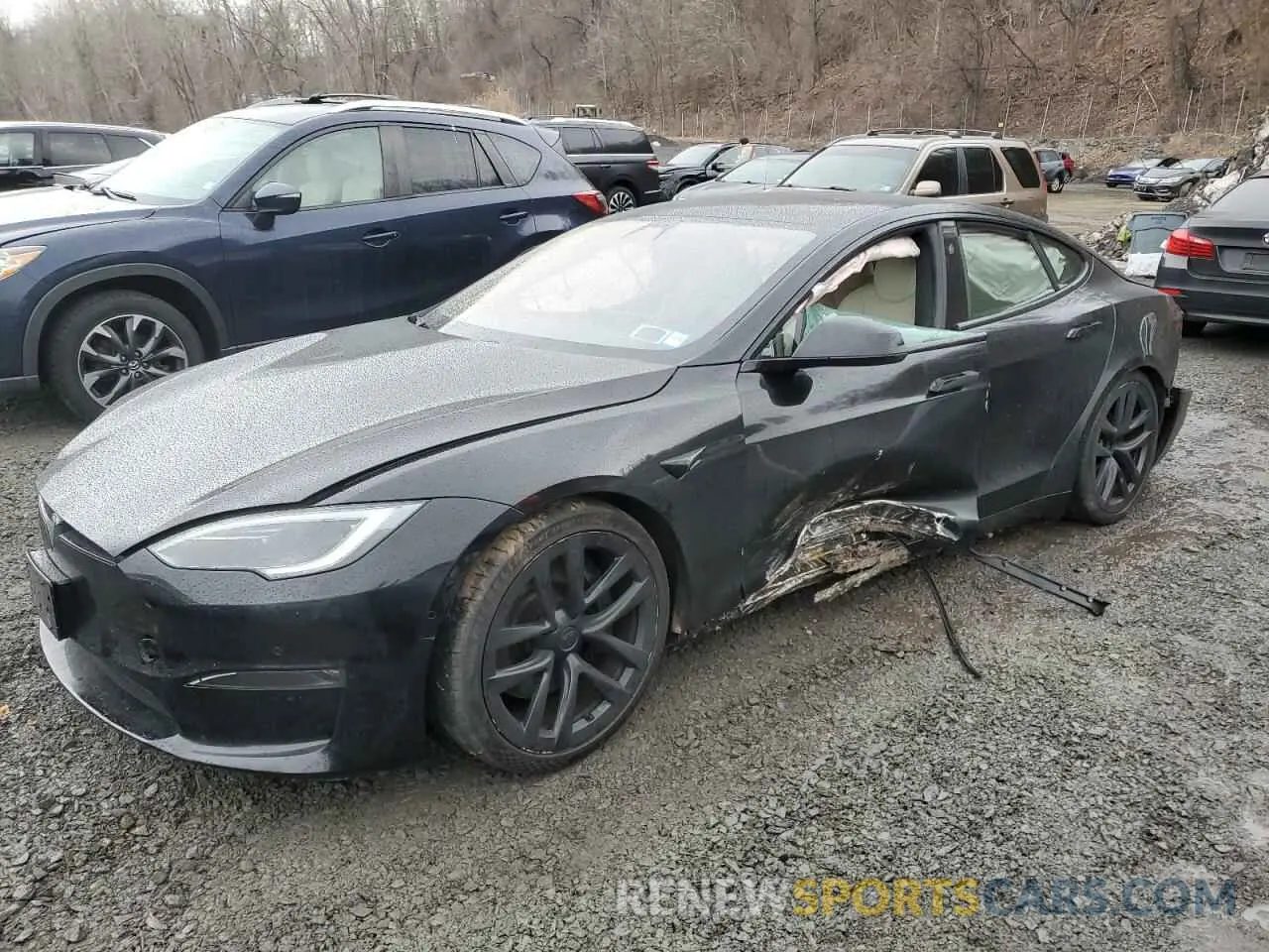 1 fotografías del automóvil dañado 5YJSA1E5XNF490116 TESLA MODEL S 2022