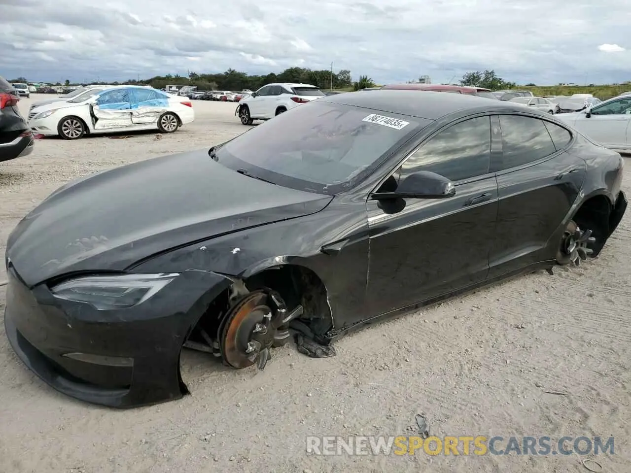 1 fotografías del automóvil dañado 5YJSA1E61NF460110 TESLA MODEL S 2022
