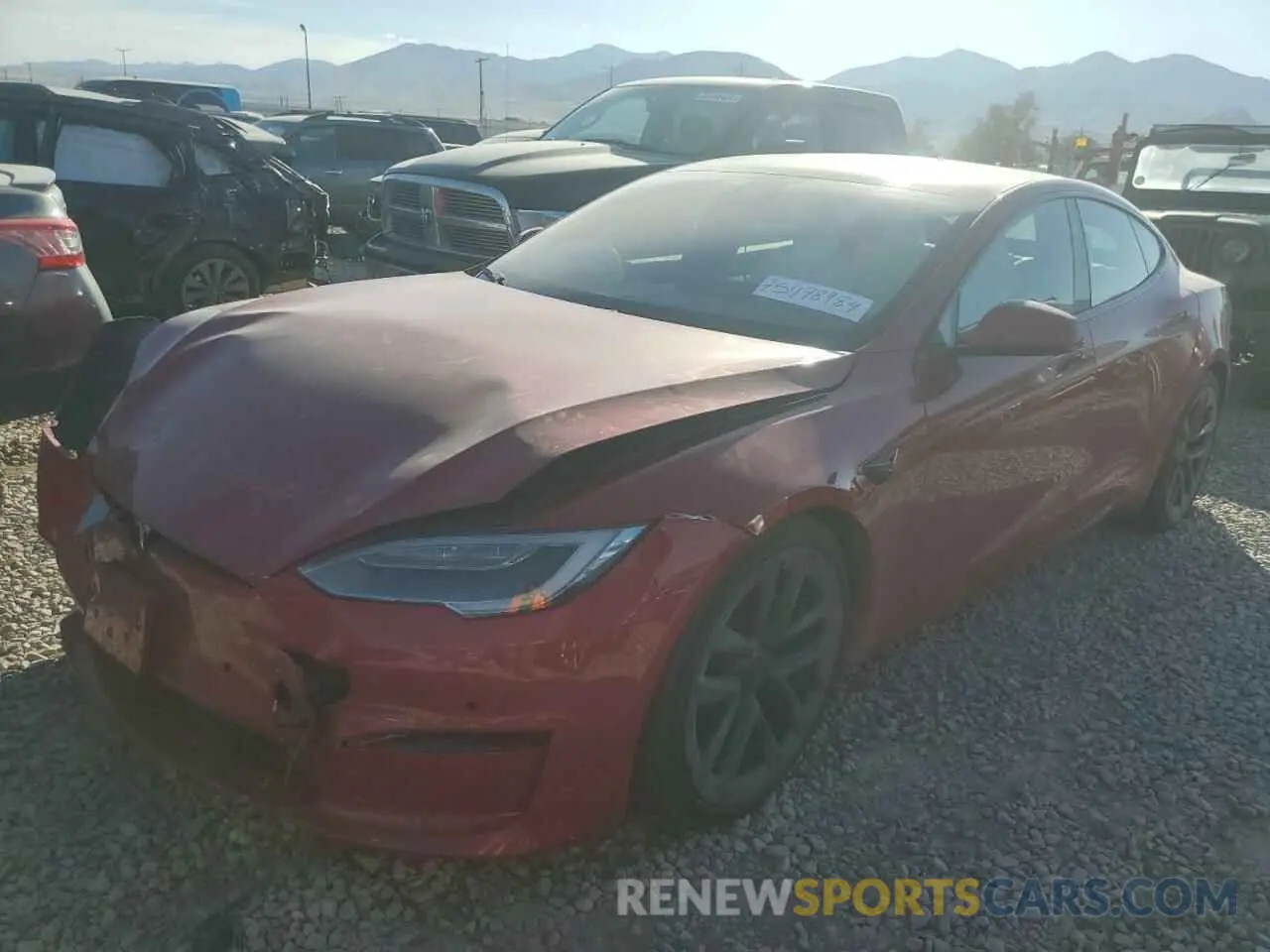 1 fotografías del automóvil dañado 5YJSA1E64NF459761 TESLA MODEL S 2022