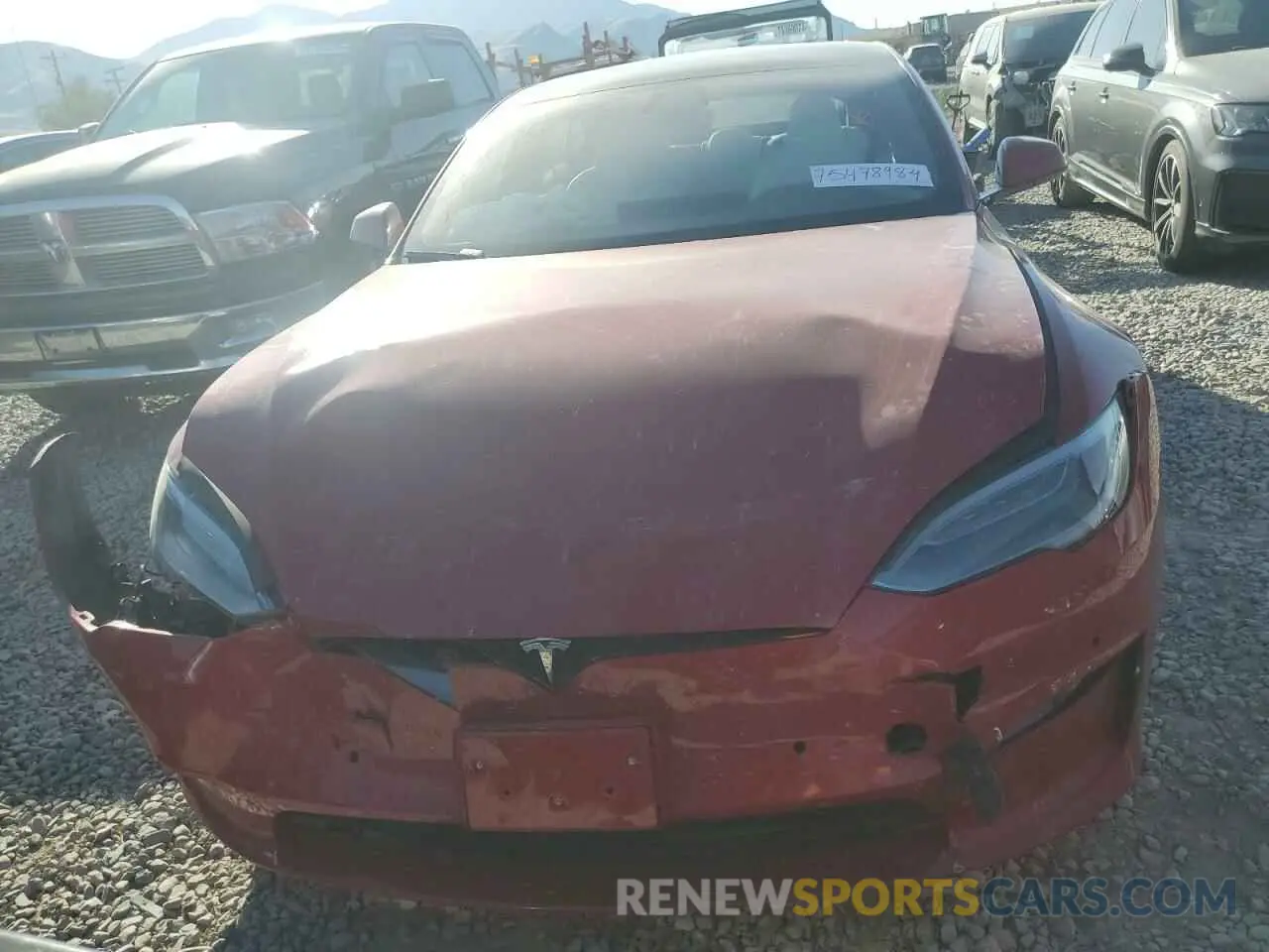 5 fotografías del automóvil dañado 5YJSA1E64NF459761 TESLA MODEL S 2022