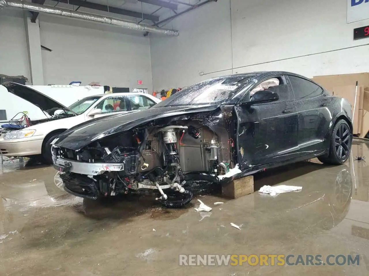 1 fotografías del automóvil dañado 5YJSA1E64NF466001 TESLA MODEL S 2022