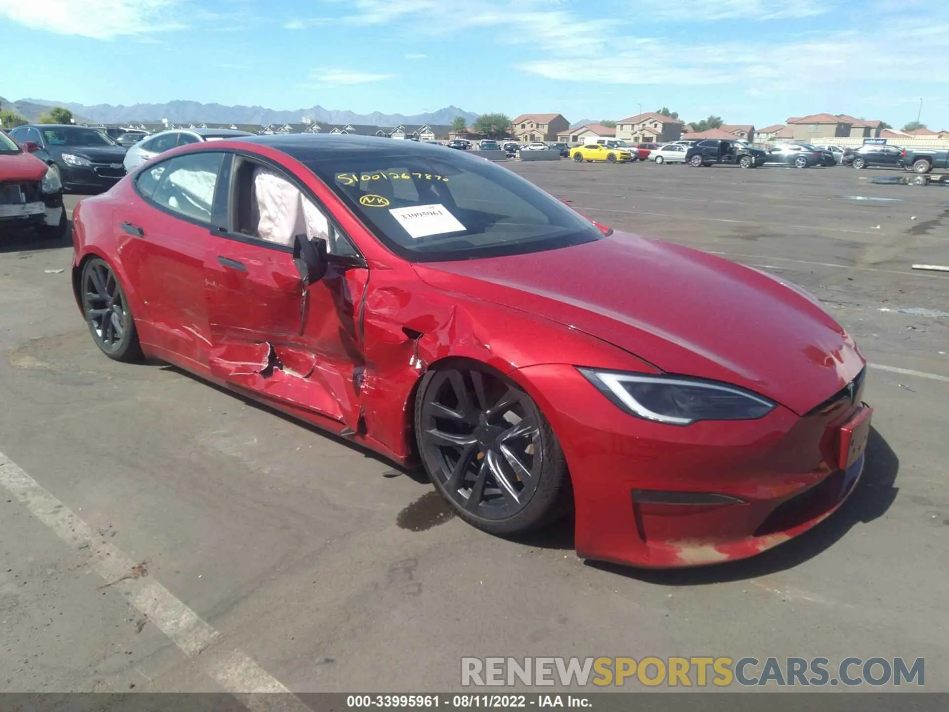 1 fotografías del automóvil dañado 5YJSA1E64NF477130 TESLA MODEL S 2022