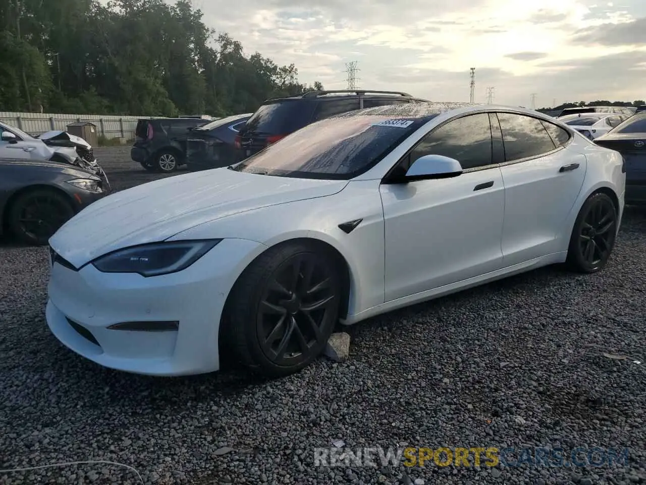 1 fotografías del automóvil dañado 5YJSA1E64NF477306 TESLA MODEL S 2022