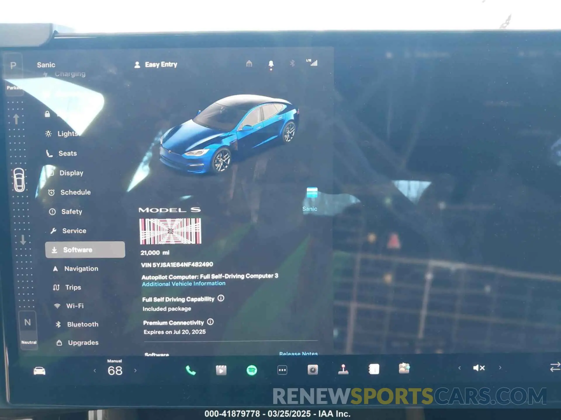 7 fotografías del automóvil dañado 5YJSA1E64NF482490 TESLA MODEL S 2022