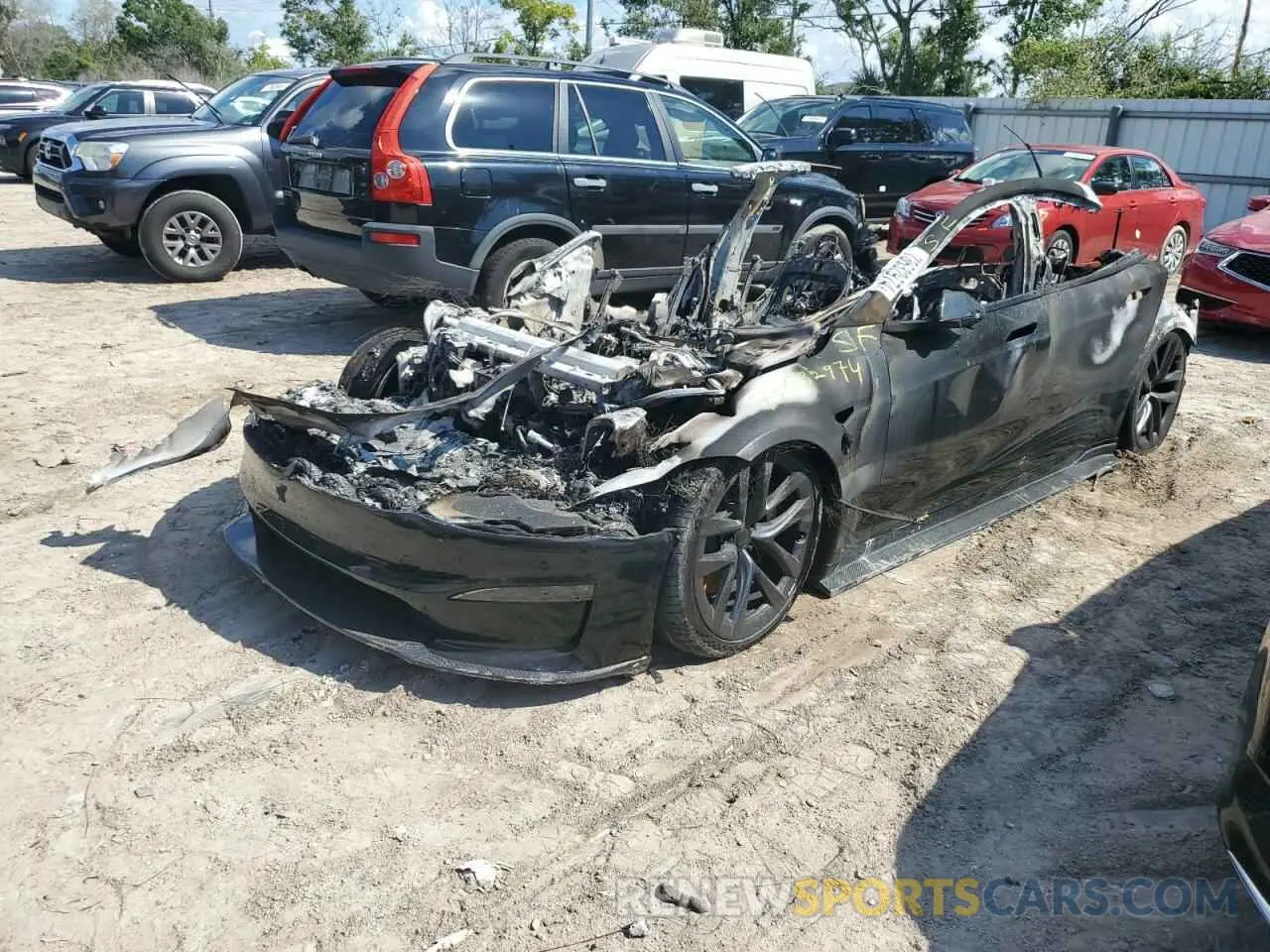 1 fotografías del automóvil dañado 5YJSA1E65NF462054 TESLA MODEL S 2022