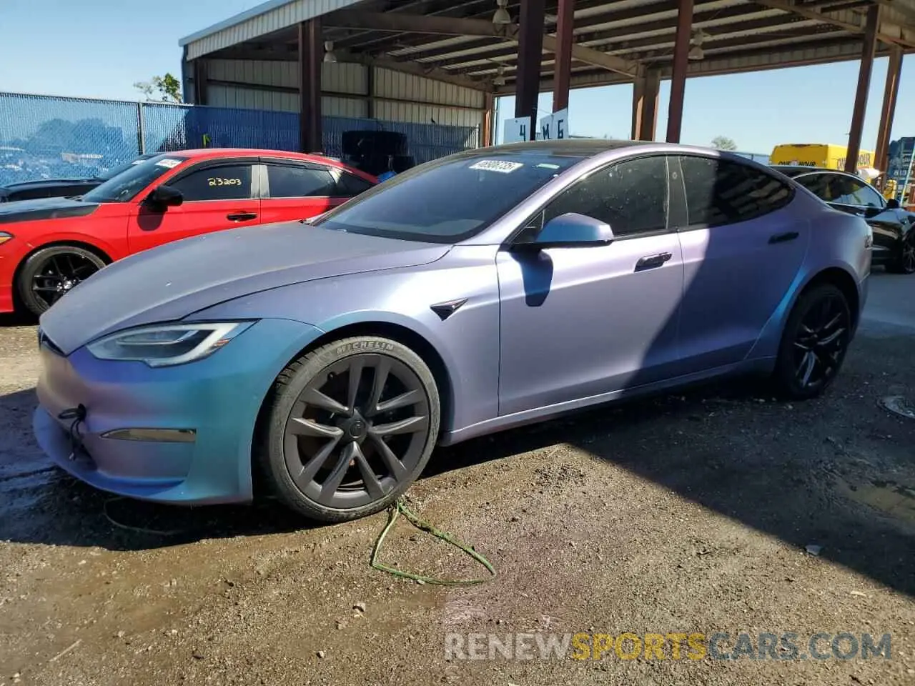 1 fotografías del automóvil dañado 5YJSA1E65NF471028 TESLA MODEL S 2022