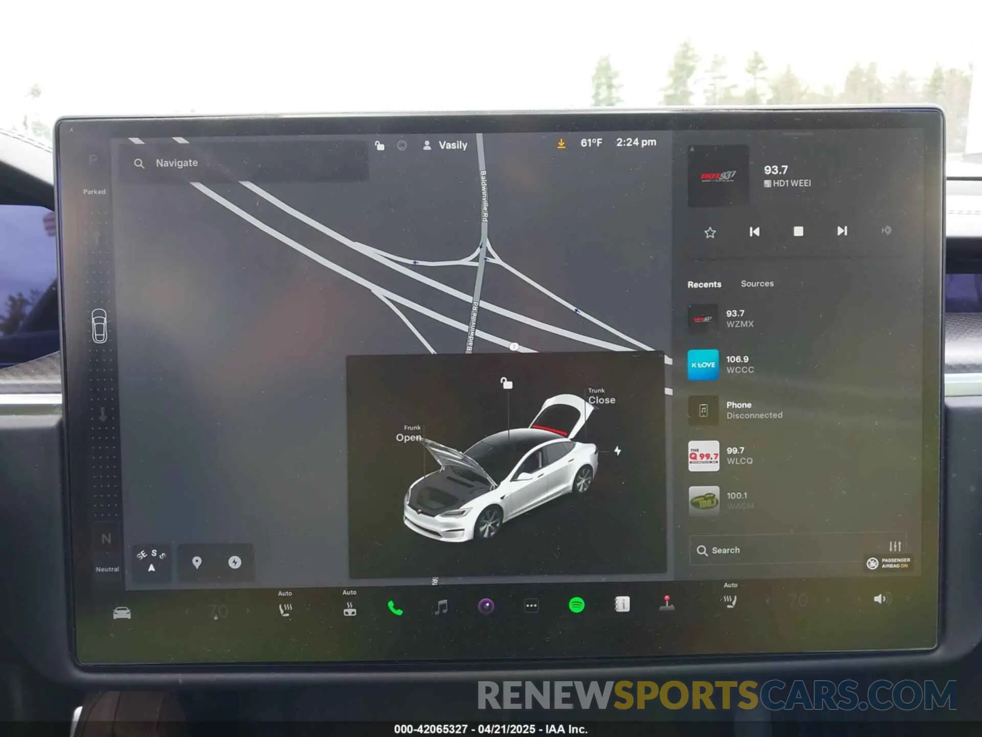 19 fotografías del automóvil dañado 5YJSA1E66NF460054 TESLA MODEL S 2022