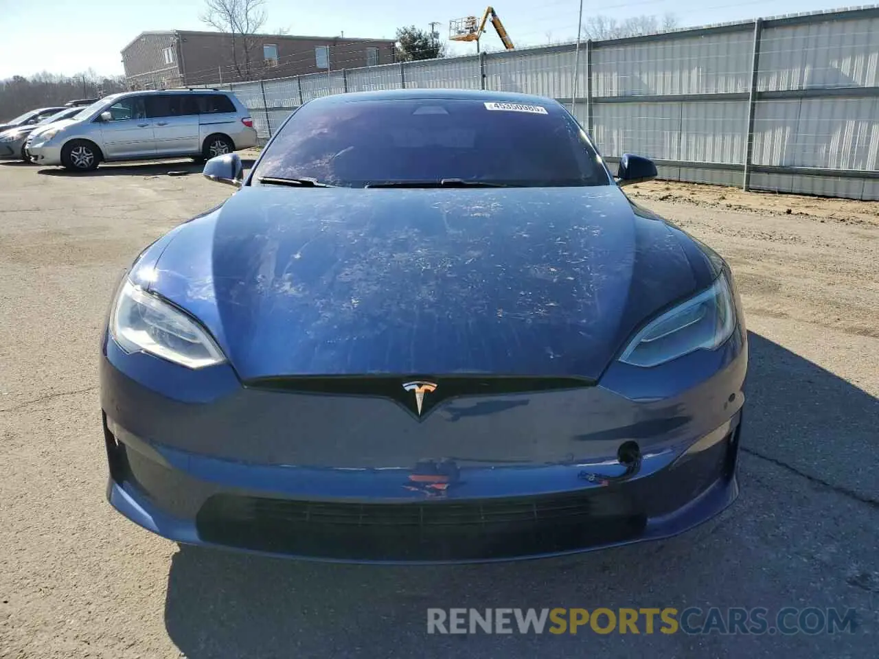 5 fotografías del automóvil dañado 5YJSA1E66NF462693 TESLA MODEL S 2022