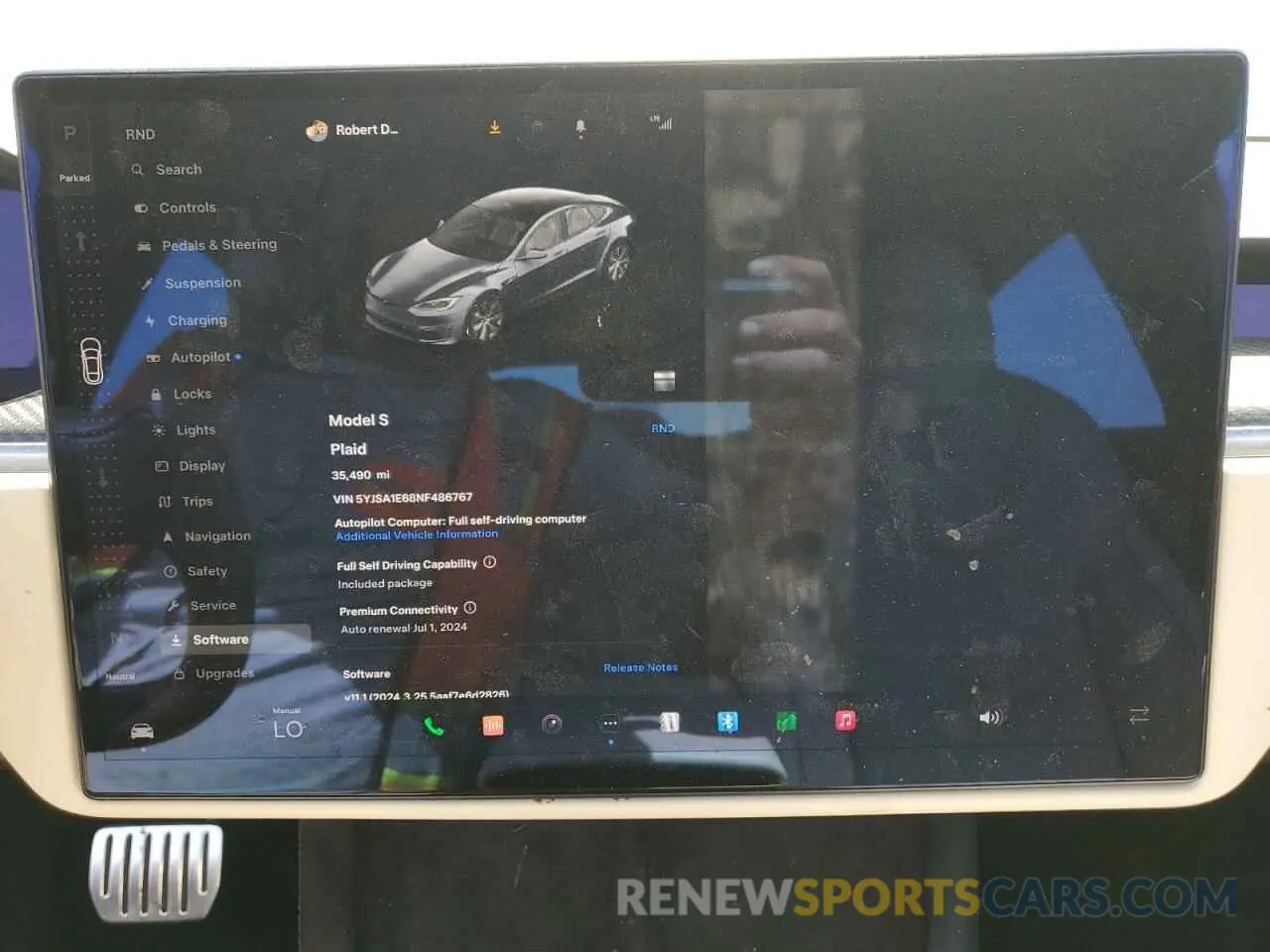 9 fotografías del automóvil dañado 5YJSA1E68NF486767 TESLA MODEL S 2022