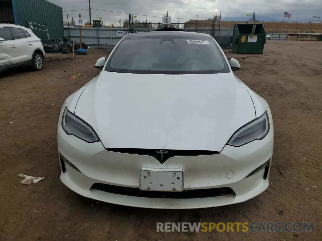 5 fotografías del automóvil dañado 5YJSA1E69NF461067 TESLA MODEL S 2022