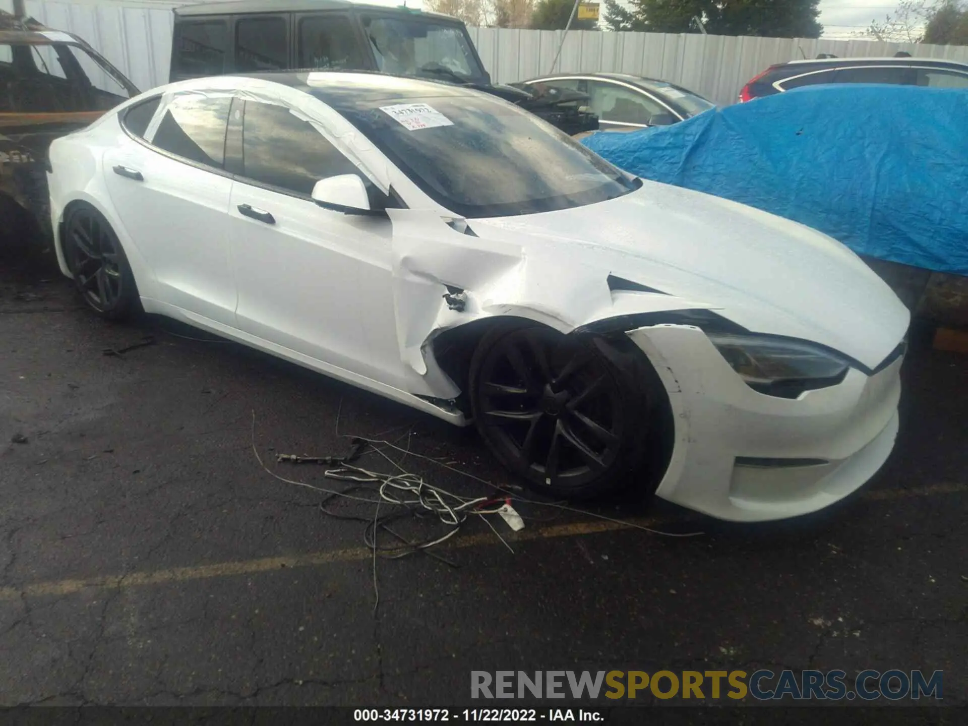 1 fotografías del automóvil dañado 5YJSA1E6XNF485815 TESLA MODEL S 2022