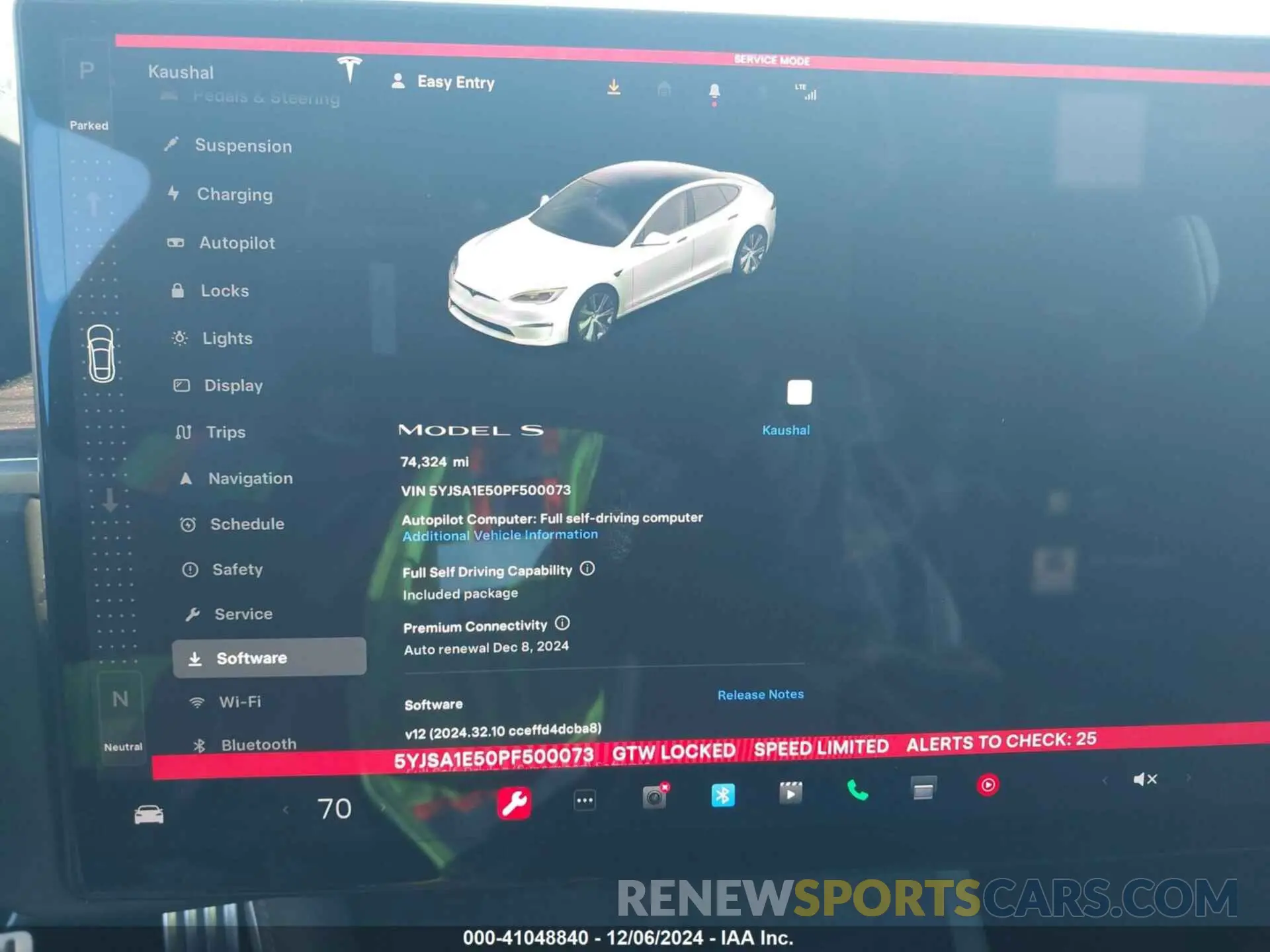 7 fotografías del automóvil dañado 5YJSA1E50PF500073 TESLA MODEL S 2023